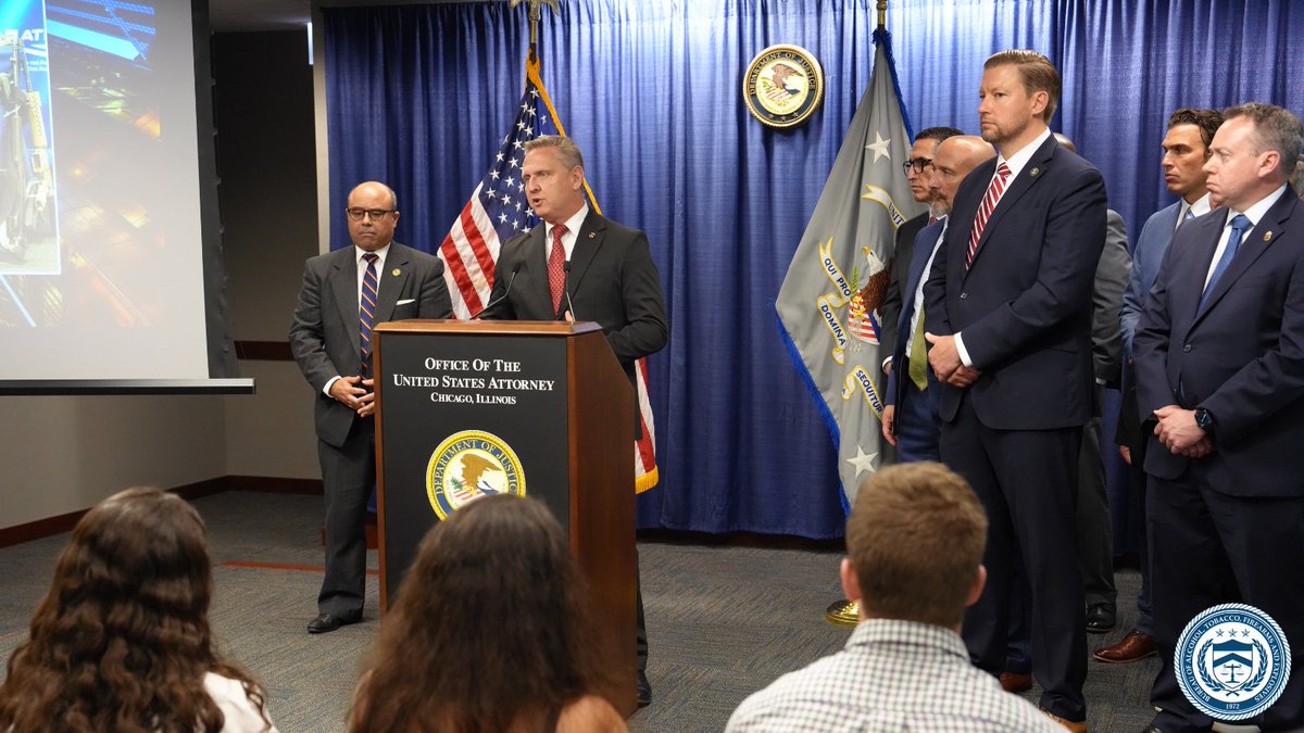ATFHQ's tweet photo. #ICYMI: More than 300 violent offenders are now off Chicago’s streets as part of a 60-day operation to combat violence in the city. @ATFDirectorRC joined @NDILnews to highlight the results of Operation New Dawn, including arrests made for kidnapping, child exploitation, firearms and drug trafficking, and other federal violent crimes. As part of the operation, 24 missing children were safely recovered. Read more at https://t.co/YwRjun4N4d. #CrimeGunIntel #NIBIN #WeAreATF @ATF_Chicago