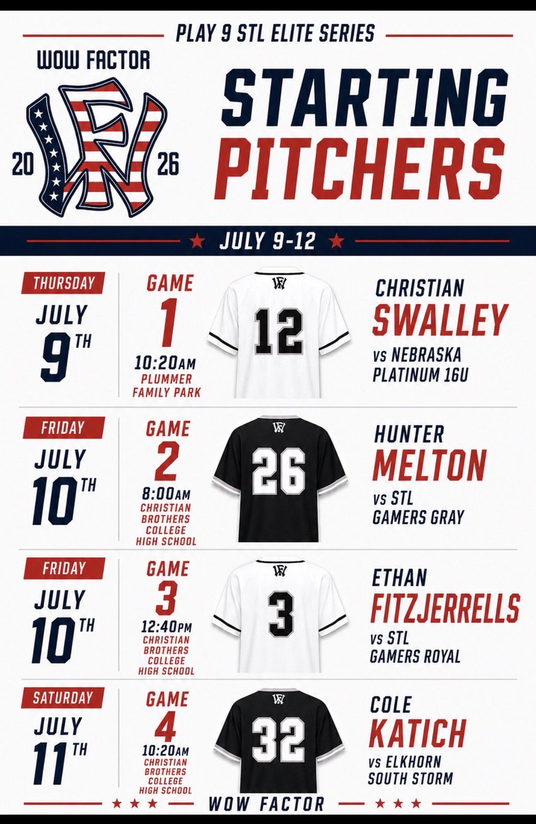 WowFactorILBSBL's tweet photo. Schedule for this weekend! https://t.co/ZzwcvSBp9q