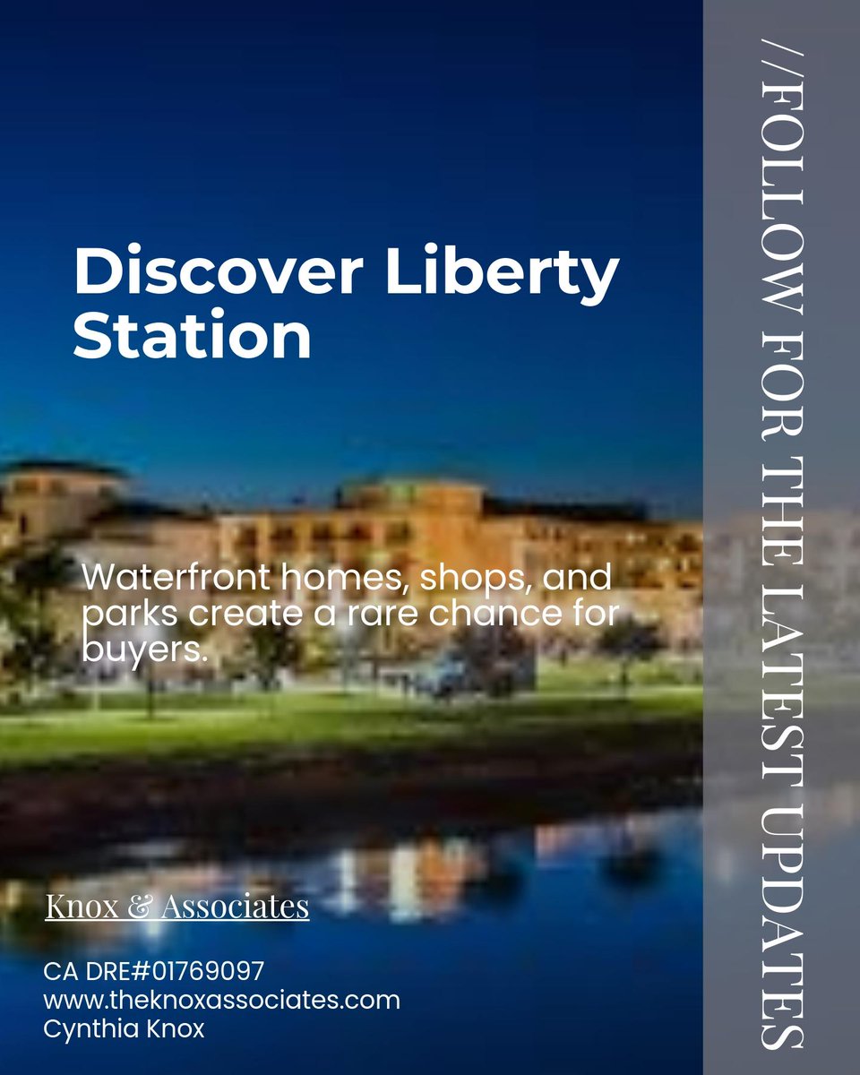 Cknox13's tweet photo. Liberty Station’s waterfront mix of homes, shops, and parks creates a rare vibe, and every new listing can reset the competition for buyers. Would you buy here for lifestyle, investment, or both? https://t.co/jijiz8spmk