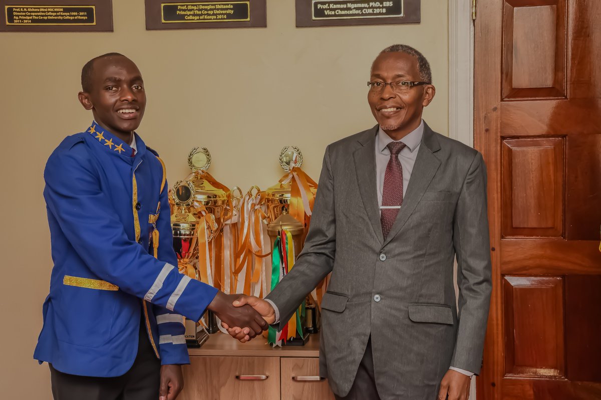 CoopVarsityKE's tweet photo. Today, our @vc_cuk, Prof. Kamau Ngamau, hosted a delegation of the Board of Management of Burieruri Boys Senior School led by their Chairperson, Mr. @ckmburugu, who is also our Registrar (Finance, Planning, and Administration), for a courtesy call to @CoopVarsityKE.

The brief meeting underscored the University's critical role in championing positive governance and nurturing effective leadership at all levels of education in Kenya. Present at the occasion were Mr. Kairi James Ituuru, the School Principal and the BOM Secretary, Rooney Mungathia Gitonga, the Students President, and Mr. Francis Karithi.
| @benchitunga | @vc_cuk | @Prof_IKNyamongo | @ckmburugu | @njogujames | @This_Ngangi