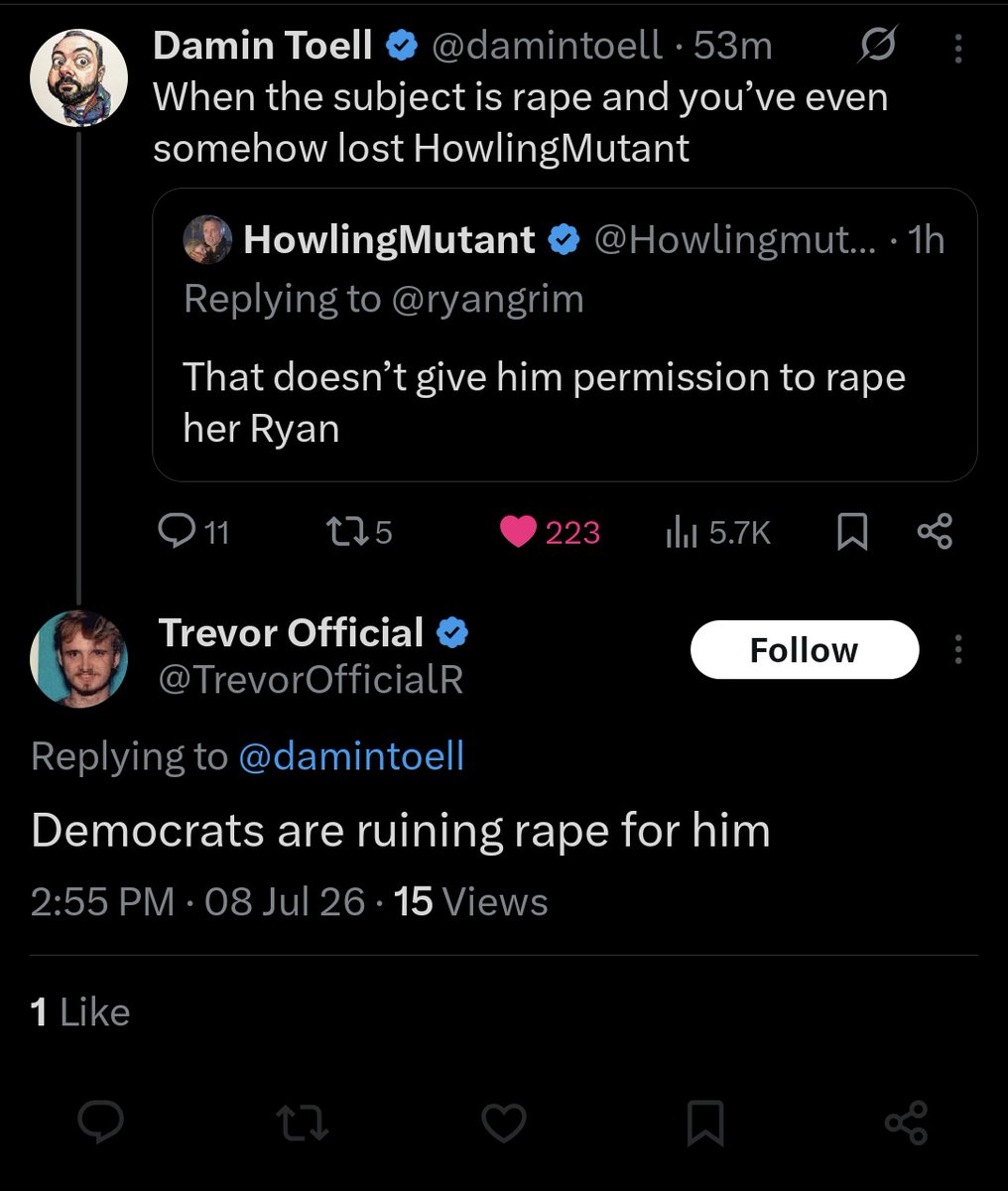 sonofkaijusdad's tweet photo. @HamLinehan @Howlingmutant0 @ryangrim Don't worry, Lil Weiner Boy Trevor is still #ProRape https://t.co/4XOGlKatKr