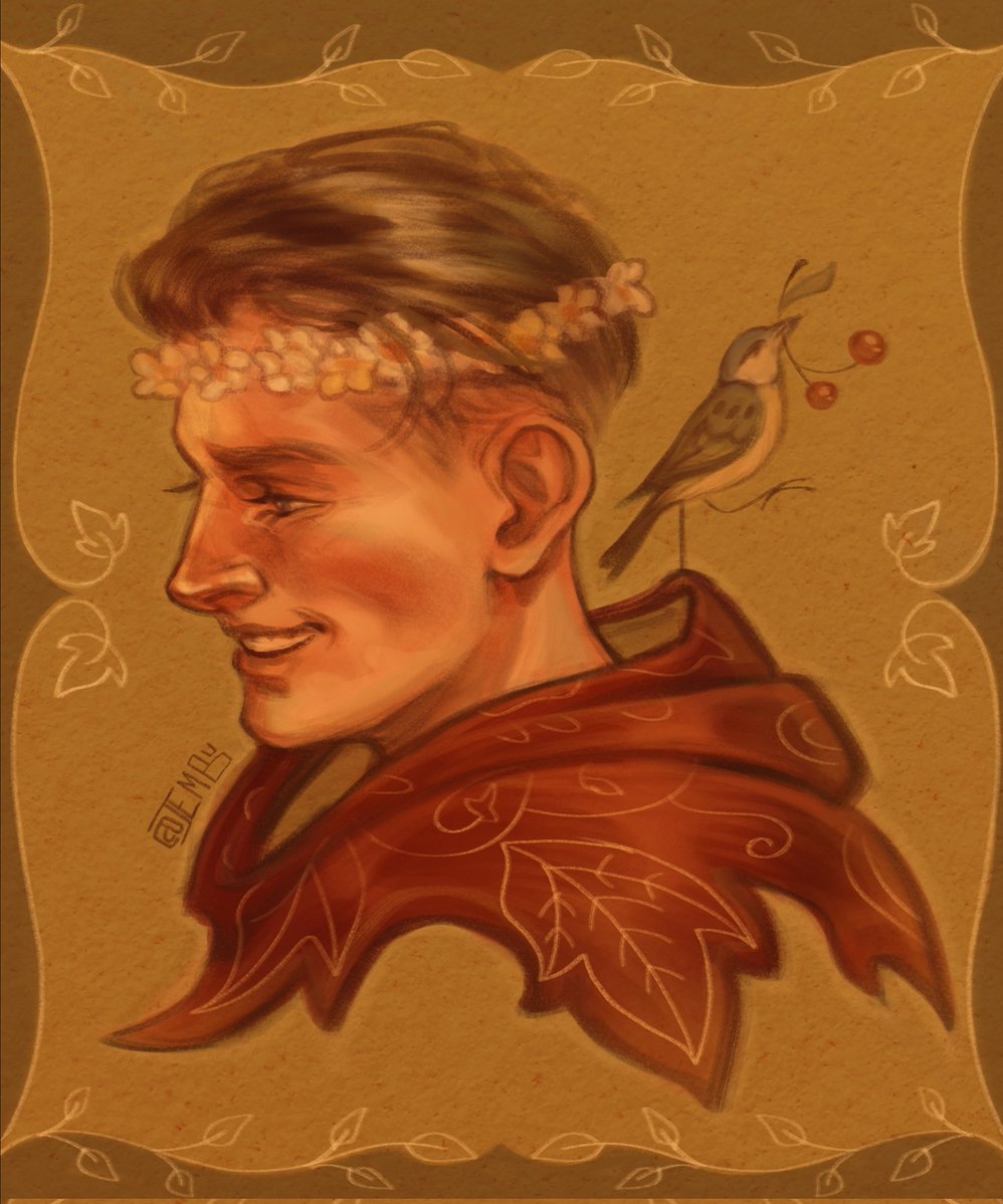 Jembuartist's tweet photo. Just a quick little portrait of this silly pretty boy 🐦‍⬛ #hanscacon #kcd https://t.co/N40UUaveu2