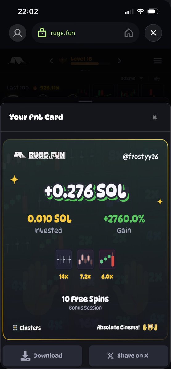 frostyy26_'s tweet photo. @RugsDotFunX Let’s goo clusters 🔥 https://t.co/FGJD7FhVFn