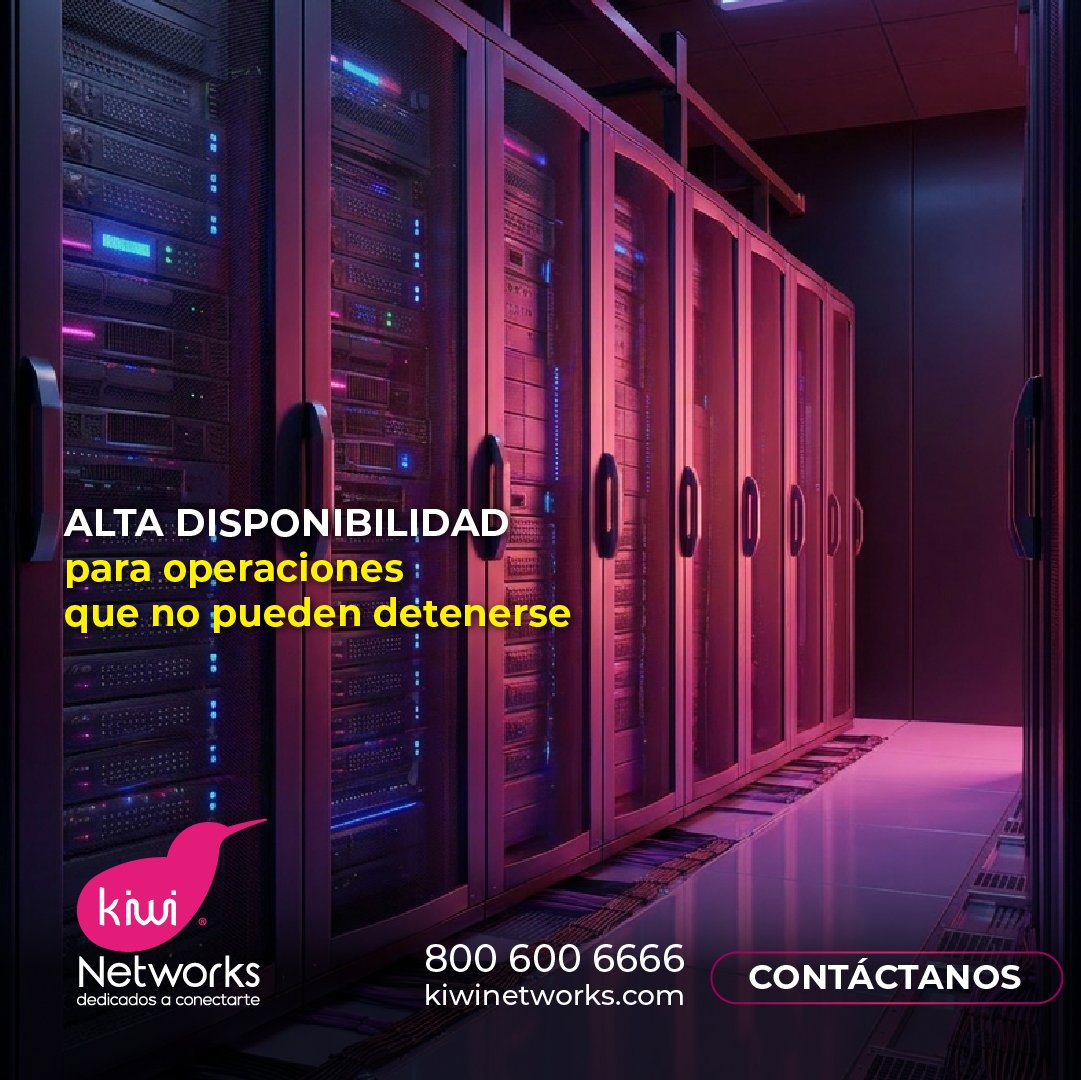 KiwiNetworks's tweet photo. La continuidad operativa comienza desde la infraestructura. Kiwi Networks integra soluciones de Data Center diseñadas para proteger información crítica y mantener operaciones siempre disponibles.
https://t.co/fIBHR8bbFR

#DataCenter #AltaDisponibilidad #DedicadosAConectarte https://t.co/EPDrJ5erND