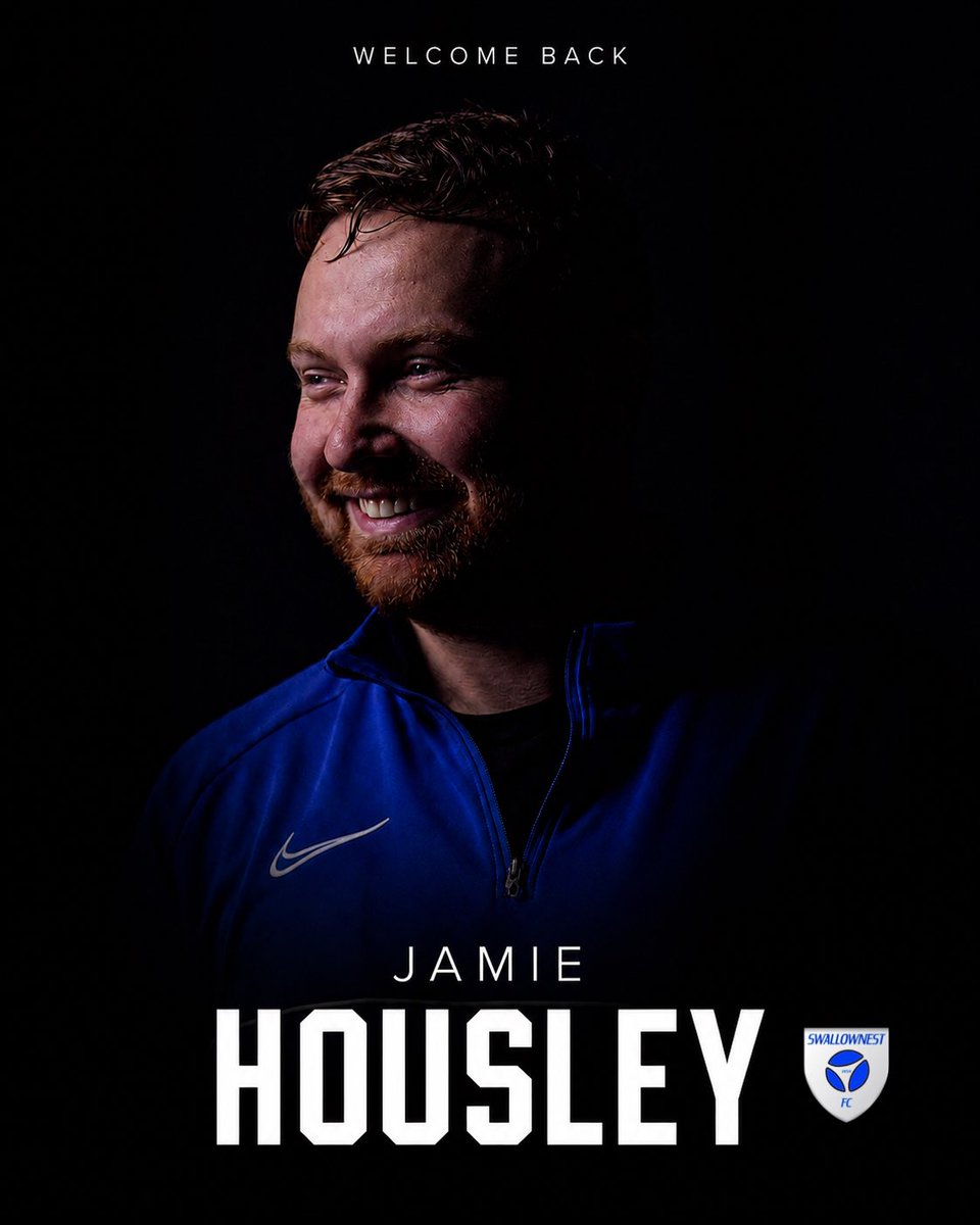 Swallownest_fc's tweet photo. 𝗪𝗘𝗟𝗖𝗢𝗠𝗘 𝗕𝗔𝗖𝗞 🔵⚪️

We're pleased to announce the return of @HousleyJamie, who takes charge as our First Team Manager ahead of the new season.

Welcome back, Jamie! 💙🤍 #UpTheSwall https://t.co/Id2tUIXkiW