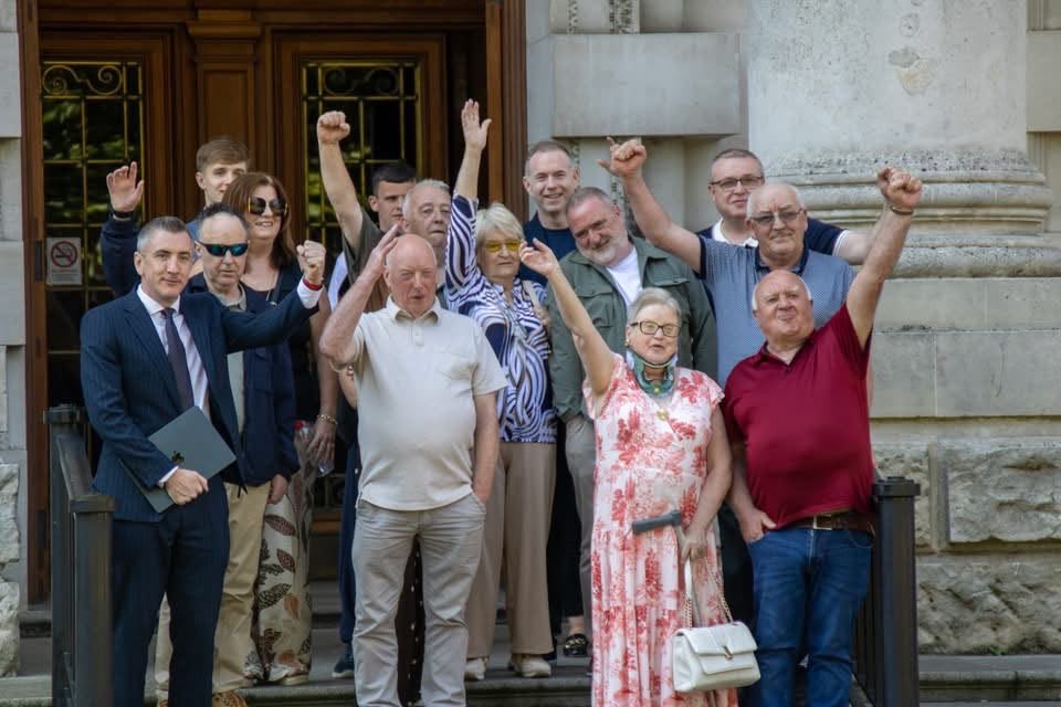 MaryLouMcDonald's tweet photo. A victory for truth.

Solidarity with the survivors and the families of those injured and killed in the Thierafurth Inn attack who campaigned for decades for truth and accountability. 

In the face of huge resistance from the British state they never gave up. Today, they prevailed. Today, is their day.