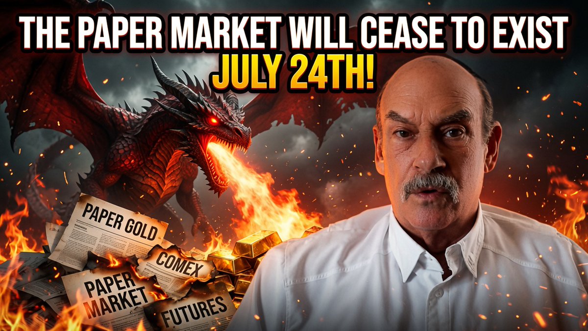 silvertrade's tweet photo. ⚡️THE PAPER GOLD & SILVER MARKET IS GOING TO CEASE TO EXIST IN CHINA ON JULY 24! – Bill Holter

🚨On July 24, China is going to try to change the West's false paper precious metals demand into real physical demand.  

The paper market is basically going to cease to exist in China on July 24:
https://t.co/8GDnUe27BP
