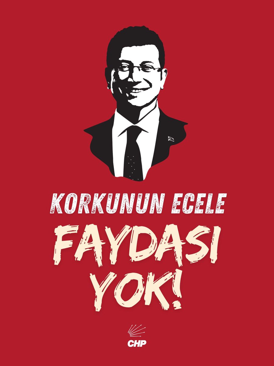 degisimmCHP's tweet photo. Korkunun ecele faydası yok.

Ne yaparsanız yapın, en sonunda Ekrem İmamoğlu Cumhurbaşkanı olacak!