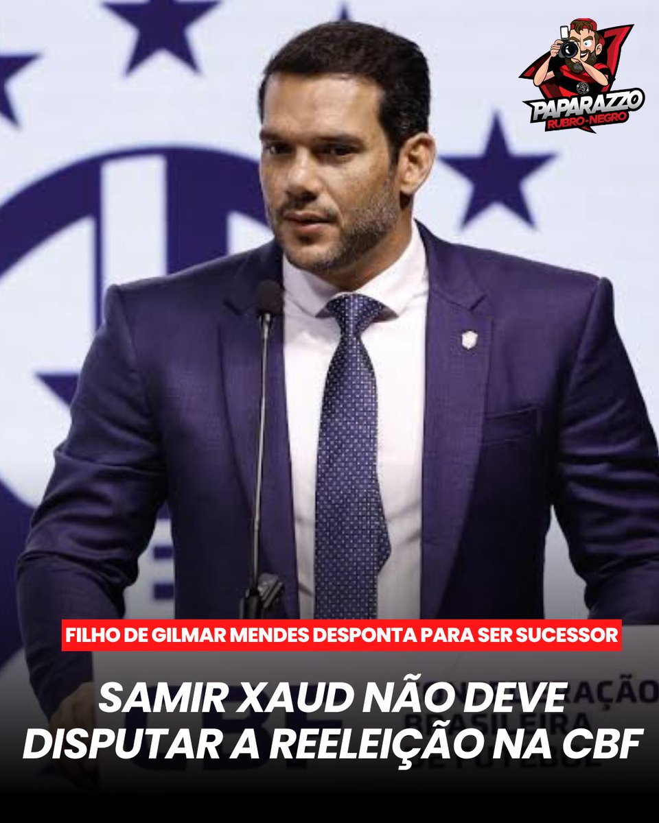 PapaRubroNegro's tweet photo. Segundo o jornal O Globo, o atual presidente da CBF, Samir Xaud, não pretende disputar a reeleição para o cargo.

A próxima eleição da entidade está prevista para abril de 2028.

Nos bastidores, Francisco Mendes desponta como o principal nome para sucedê-lo.

Filho do ministro Gilmar Mendes, ele é visto como uma das figuras de maior influência dentro da CBF, mesmo sem ocupar oficialmente um cargo executivo na confederação.

Por @daviazevedo_04
📸 Divulgação | CBF