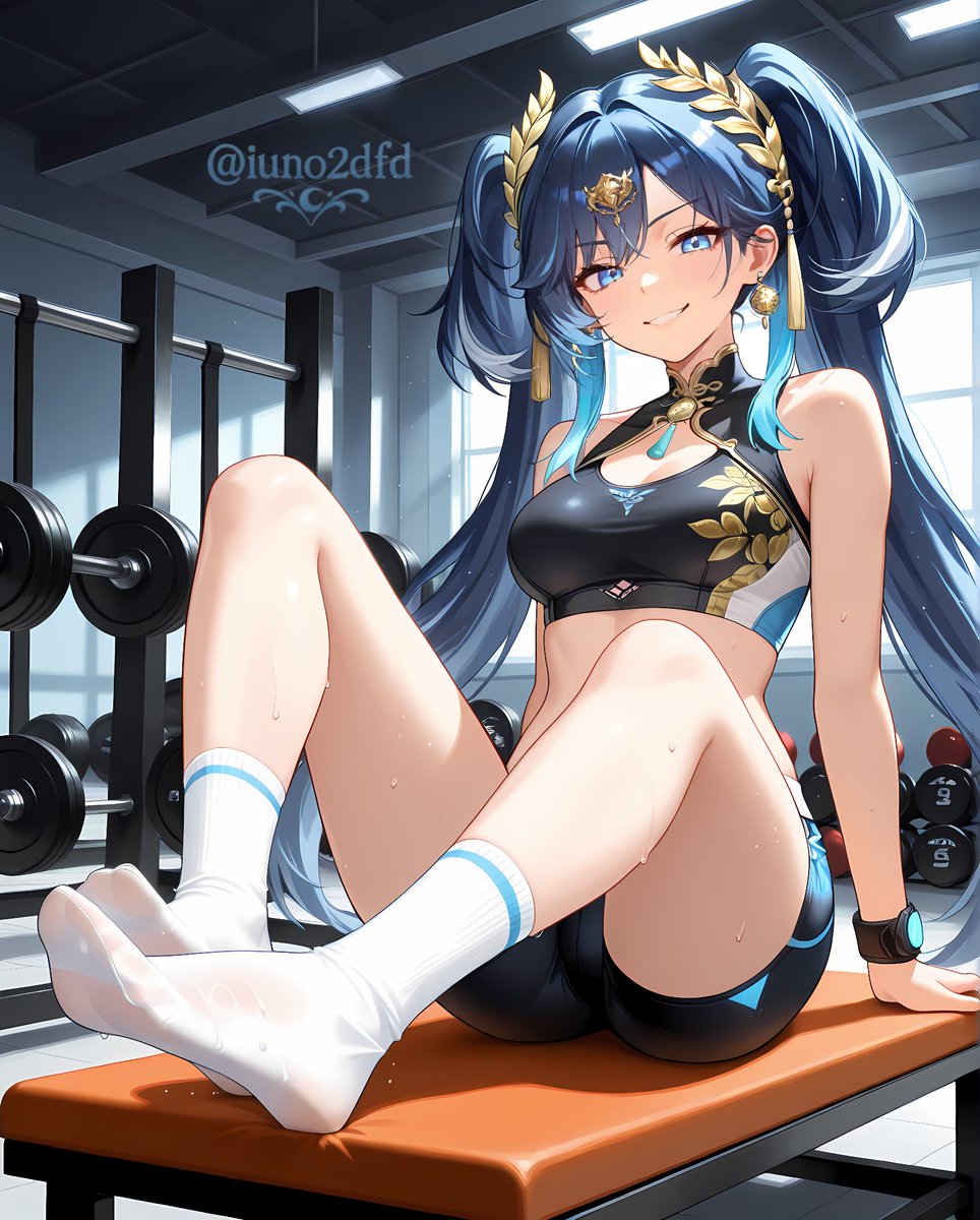 Iuno2DFD's tweet photo. Can’t take your eyes off your Goddess after her workout?

How adorable~

Send a proper tribute and I might make you clean up all this sweat with your tongue later. 💙

#findom #2dfd https://t.co/ThQ1h36tRW