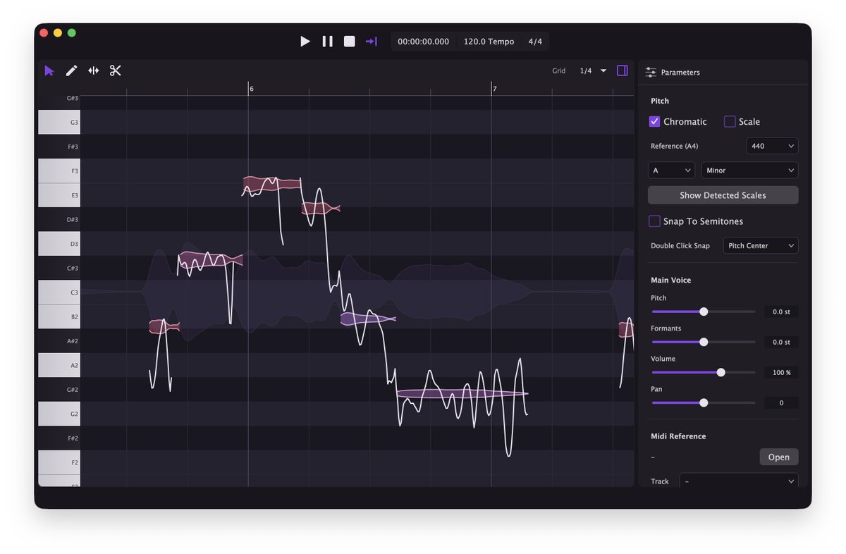 KRTK_12's tweet photo. HachiTune 2
A free, open-source neural network–powered pitch correction tool is coming soon...

#OpenSource #DAW #VocalProduction