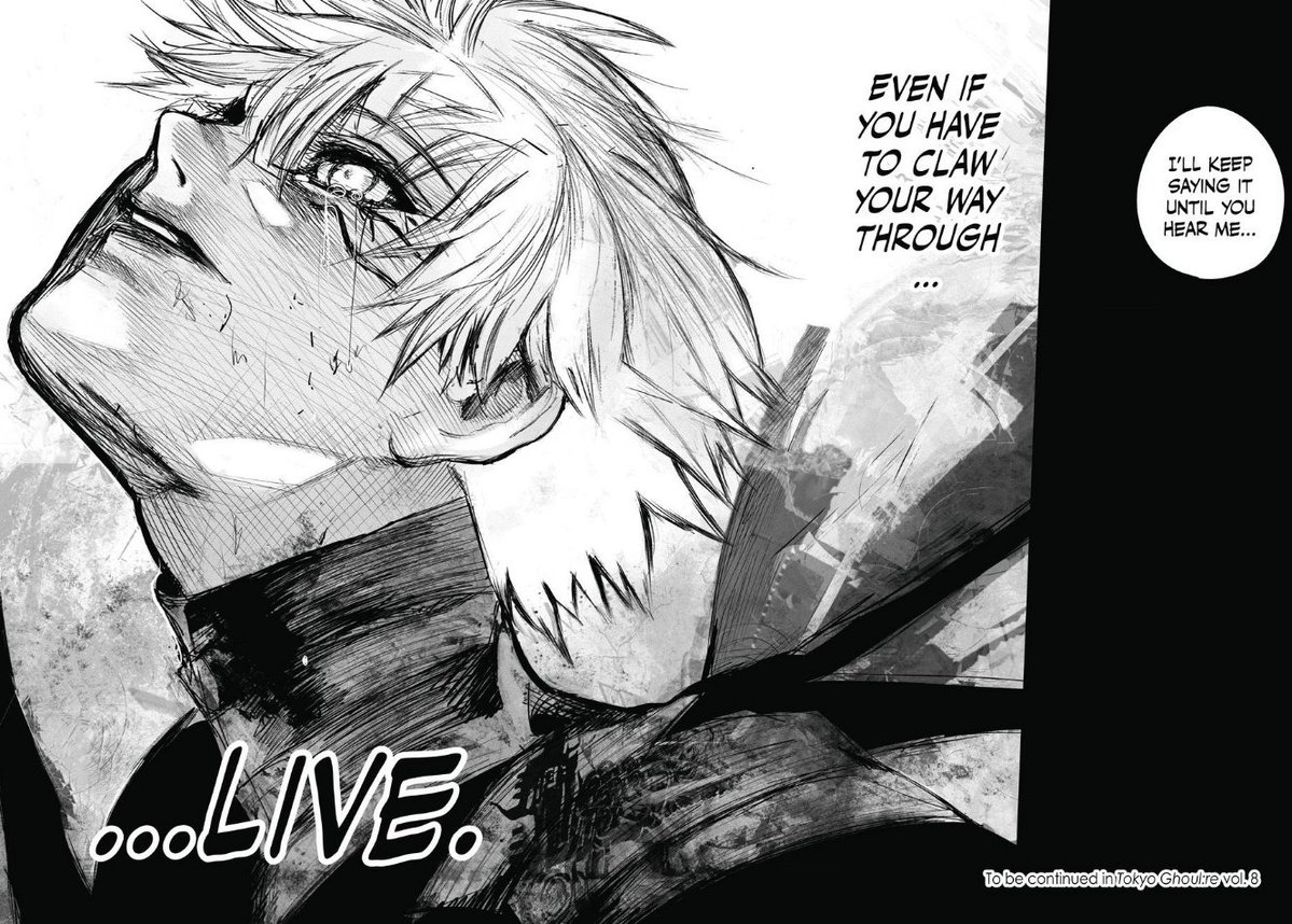 Aleczandxr's tweet photo. I've been saying this throughout this entire arc but this may be the best Tokyo Ghoul chapter. In the conversation for it at the very least. I love Hide and Kaneki. The simplicity, the love, and Kaneki has tears of hope for what feels like the first time ever. https://t.co/qcHbrVc4lG