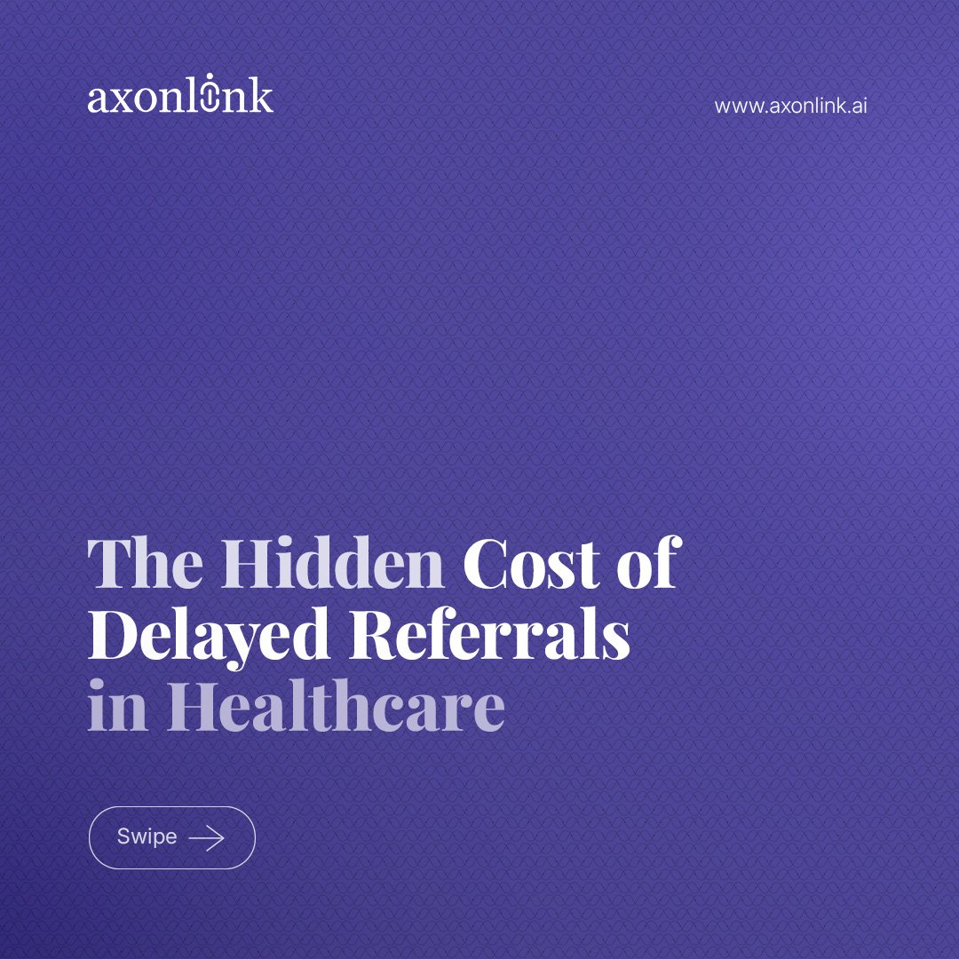 Axonlink's tweet photo. Every delayed referral comes at a cost.

What may seem like a simple delay can affect diagnosis, continuity of care, treatment outcomes, and healthcare costs.

#Healthcare #DigitalHealth #CareCoordination #PatientCare #HealthTech #Axonlink https://t.co/Pjxup8vMJ5