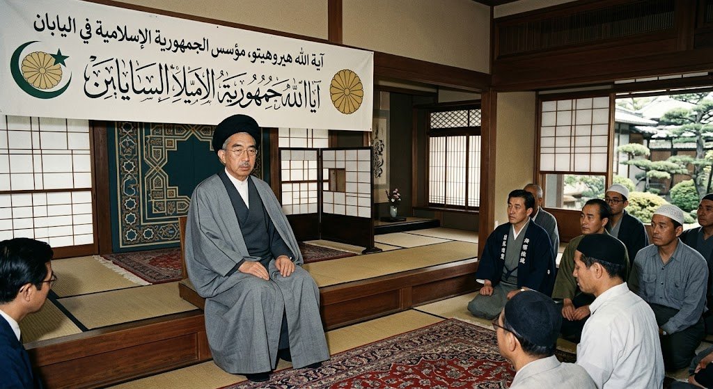 RedFlagNojn's tweet photo. Ayatollah Hirohito, founder of the Islamic Republic of Japan https://t.co/zkdsKK4ZcN