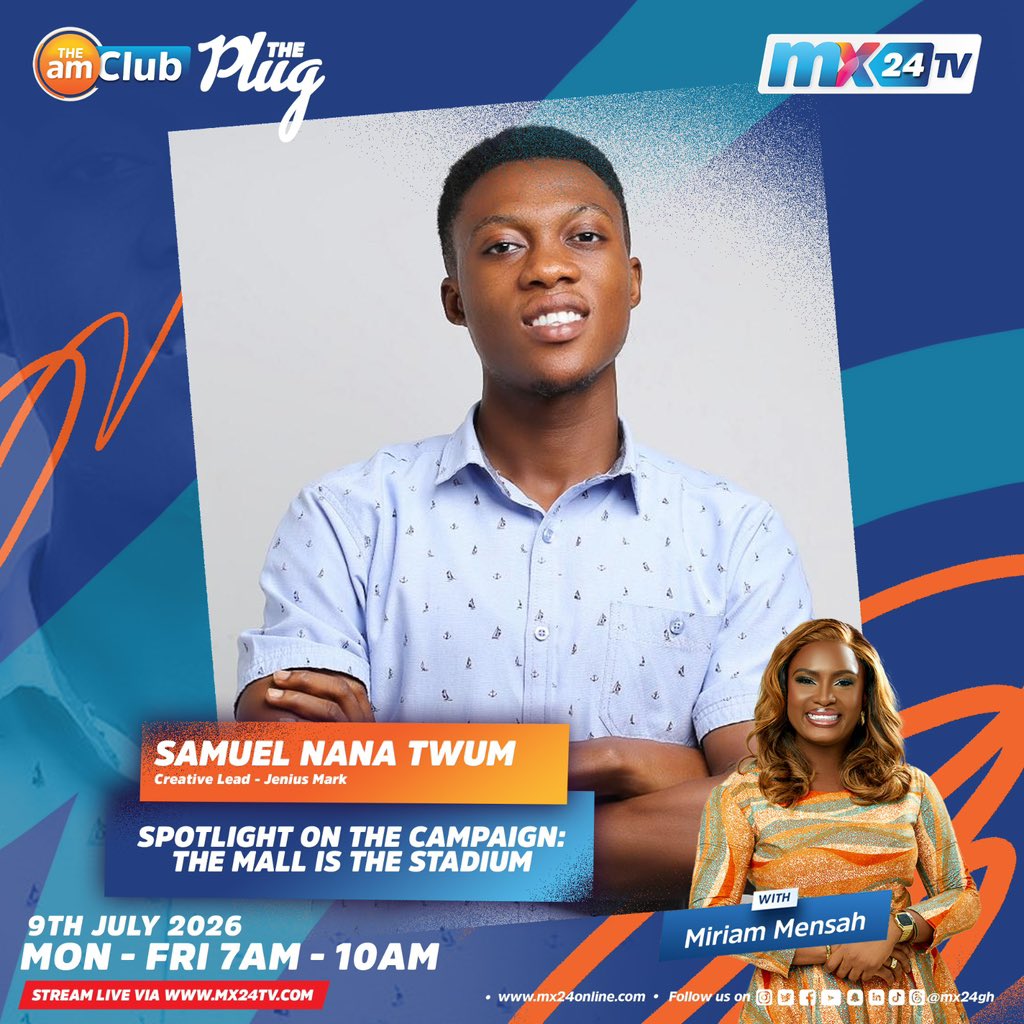 mx24gh's tweet photo. The Mall Is The Stadium is still up and running and we are throwing the spotlight on this campaign tomorrow. 

Joining us in studio for the spotlight convo is Samuel Atsukoni and Samuel Nana Twum.

Tune in!

#mx24gh #funfearlessfactual #TheAMClub #ThePlug #TheMallIsTheStadium https://t.co/omov5DBVtz