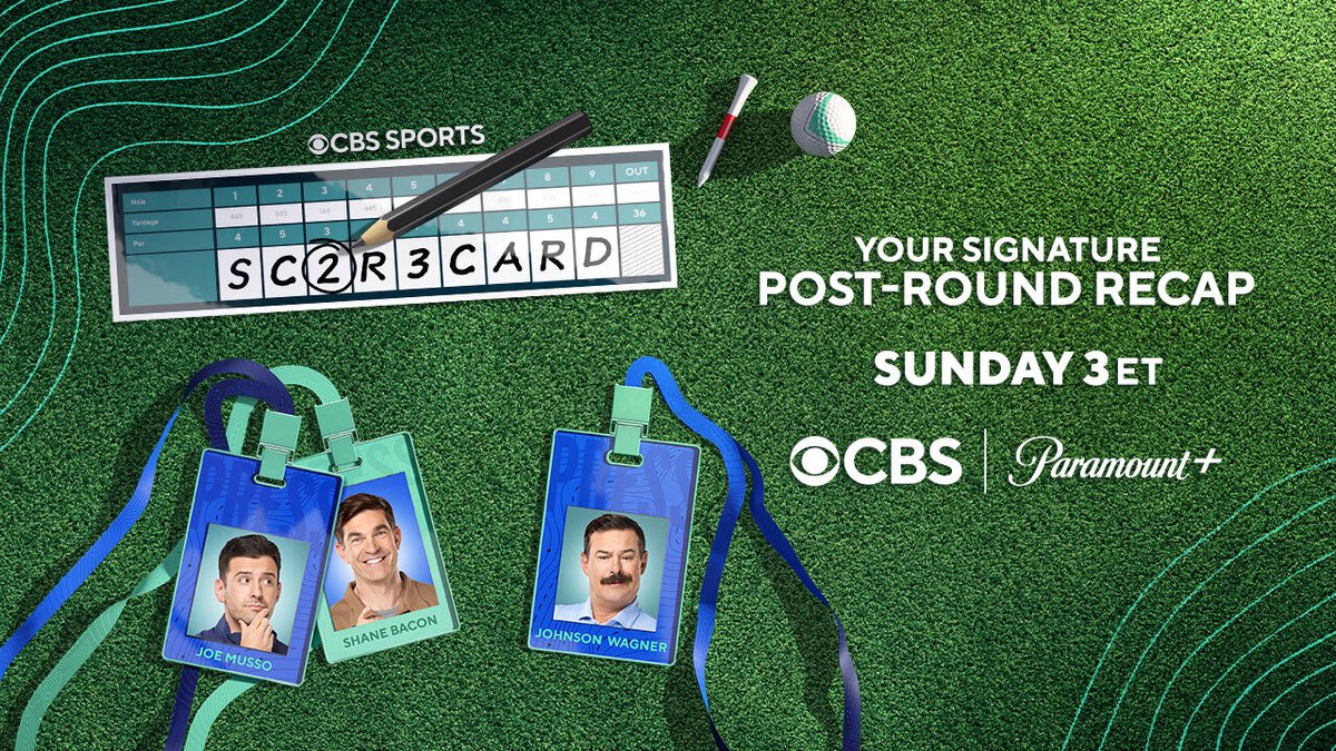 GolfonCBS's tweet photo. Our post-round show "Scorecard" returns this Sunday! 🤩

Catch up with @shanebacon, @MooseOnAir and @johnson_wagner to talk through all things Genesis Scottish Open and beyond!

📺 3pm ET on CBS and Paramount+ https://t.co/t4dULPM8eZ