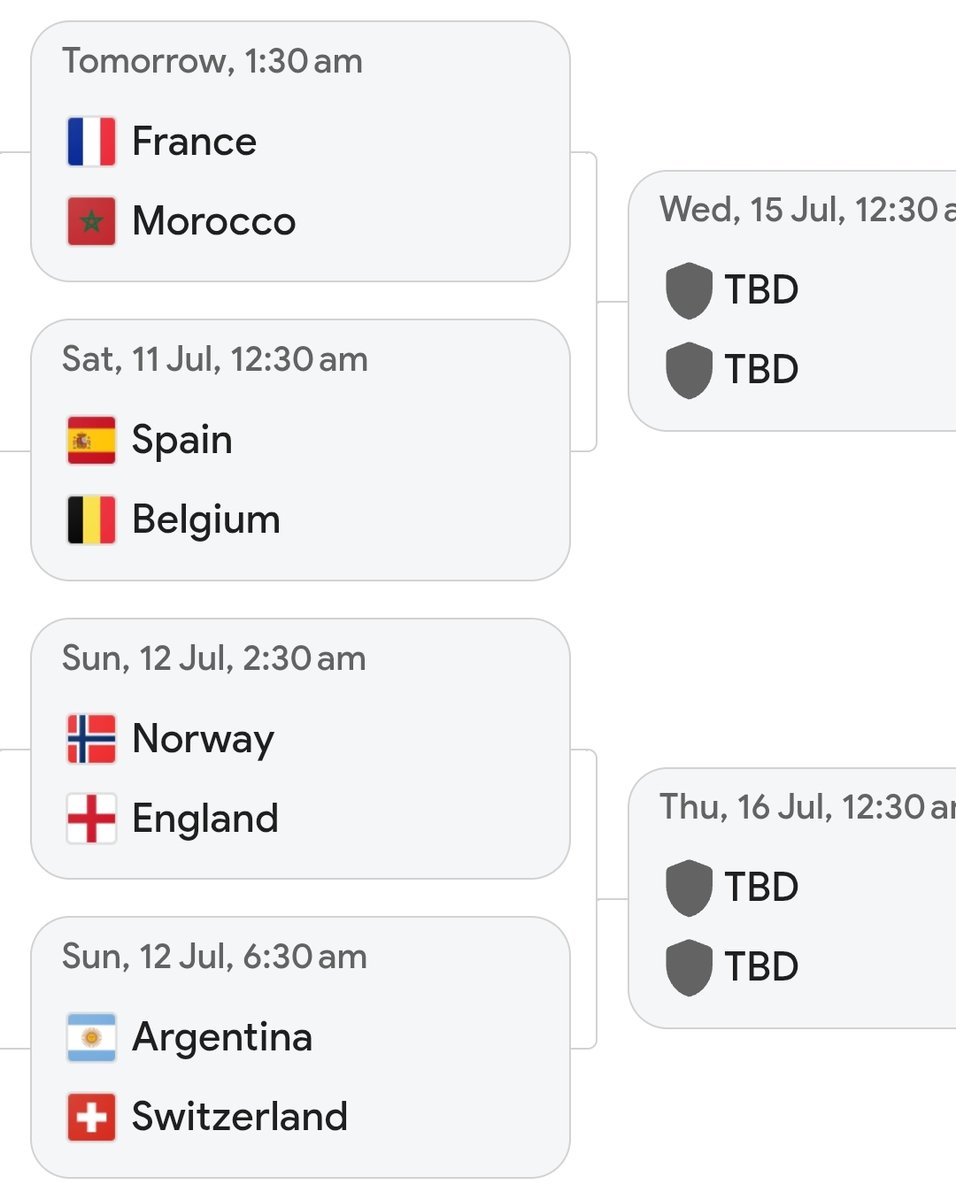 Incognito_qfs's tweet photo. Making it easy for my muslim followers:

France vs Morocco :
- France has 5 muslim players.
- All Morocco players are muslim.
- Support Morocco.

Spain vs Belgium :
- Spain has one muslim player, Lamine Yamal.
- Belgium also has one muslim player, Amadou Onana.
- It's a tie. But Yamal has history of raising Palestine flag. So, support Spain.

Norway vs England:
- No muslim player in Norway.
- England has one muslim player.
- Support England.

Argentina vs Switzerland:
- No muslim player in Argentina.
- Switzerland has 3-4 muslim players.
- Support Switzerland.

Remember, it is not about football for us muslims. It is about our religion. Support the team which has more muslims. Allah is the best planner.