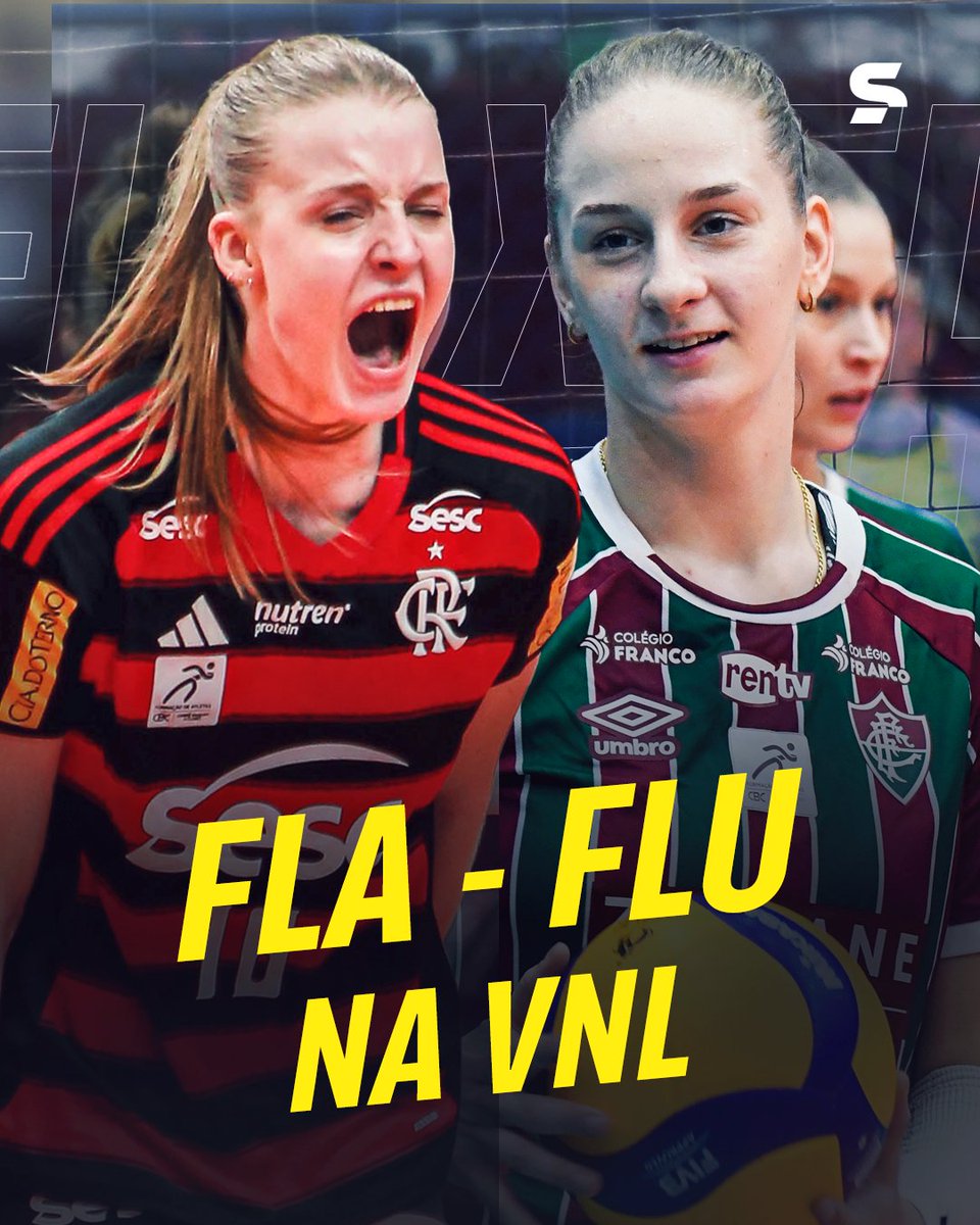 sportv's tweet photo. VNL OU FLA-FLU? ❤️🖤🇭🇺
Kirov e Uzelac têm história com duas camisas pesadas do vôlei brasileiro. Agora, são aliadas na seleção Sérvia durante a VNL. Uma improvável união Fla-Flu! 😅🏐
*Contém texto alternativo
#VNLnoSportv #VoleiNoSportv #Servia #Flamengo #Fluminense https://t.co/P0sLPOB9Ak