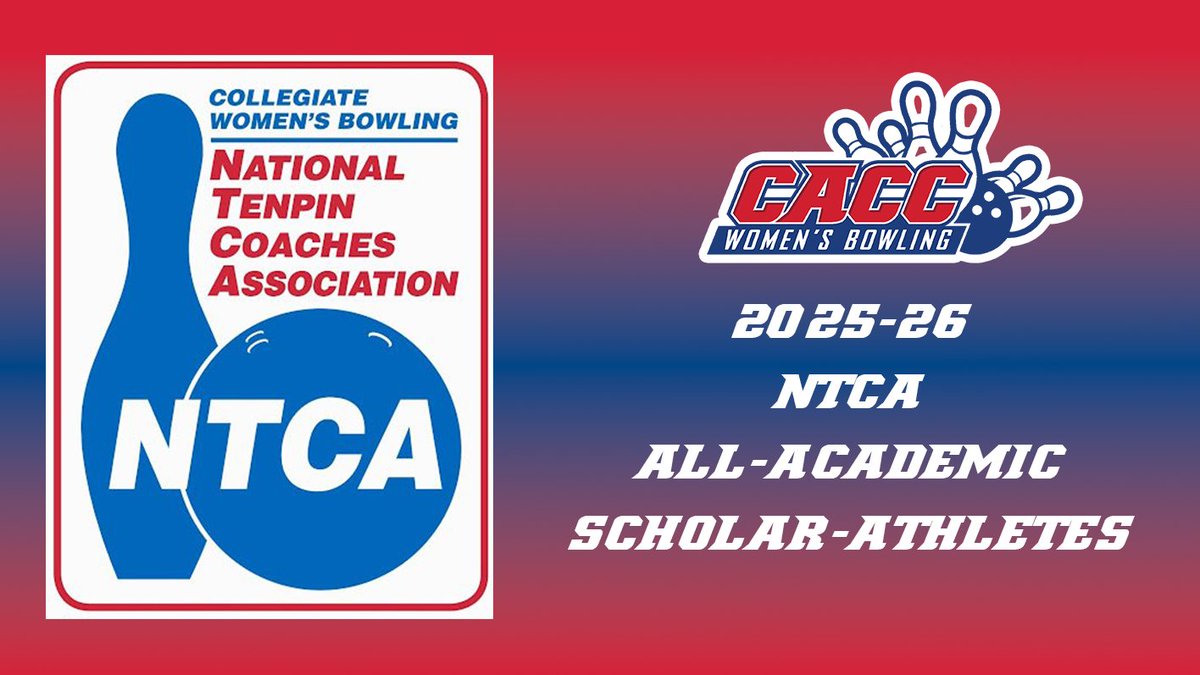 CACC01's tweet photo. The CACC saw 24 bowling S-As named 2025-26 @TheNTCA All-Academic Scholar-Athletes.

https://t.co/mNFERApfss https://t.co/JWN2dwhZi6