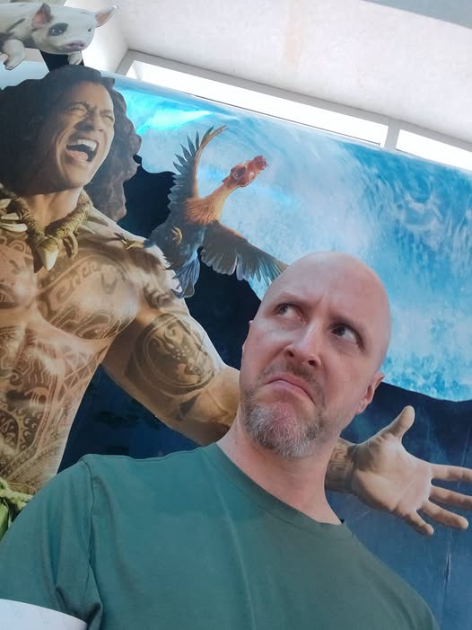 ChannelAwesome's tweet photo. Sadly no Q&amp;A stream tonight. Fear not though, my absence will be met with a severe punishment with what I have to watch...

Christ, how is it this literal cardboard cutout of Maui looks more three dimensional than in the "live action" remake? https://t.co/Q07vcdgvJU