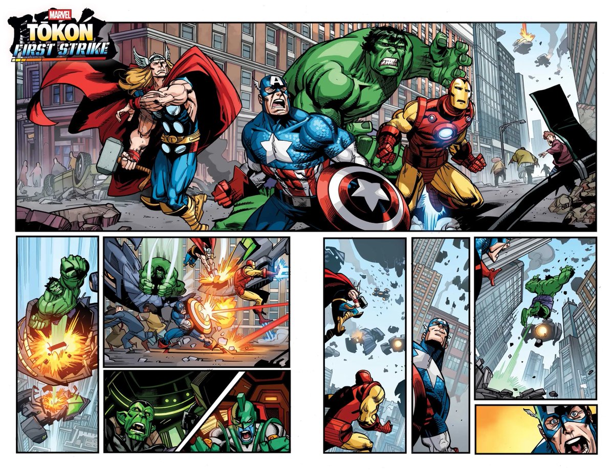 TokonFighters's tweet photo. FIRST LOOK at Marvel Tōkon: First Strike #1 ‼️

“As MARVEL Tōkon: Fighting Souls makes its debut on gaming systems, fans can pick up this exciting anthology comic showcasing brand-new high-octane adventures from the MARVEL TŌKON Universe that won’t be found anywhere else! From show-stopping brawls to deep abiding mysteries – this one-shot acts as a companion piece to the upcoming 4v4 tag-team fighting game, uncovering secrets and more!”