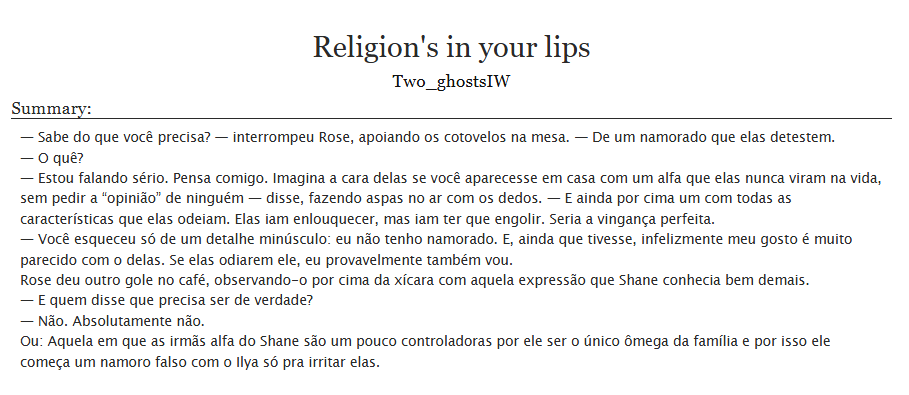 dearliz__'s tweet photo. Religion's in your lips

Author: Two_ghostsIW
Status: Completed
Rating: E
Words: 109,238
Link: https://t.co/EmGWlmbLCO

My rating: ★★★★★ https://t.co/2N3I2AVWjK