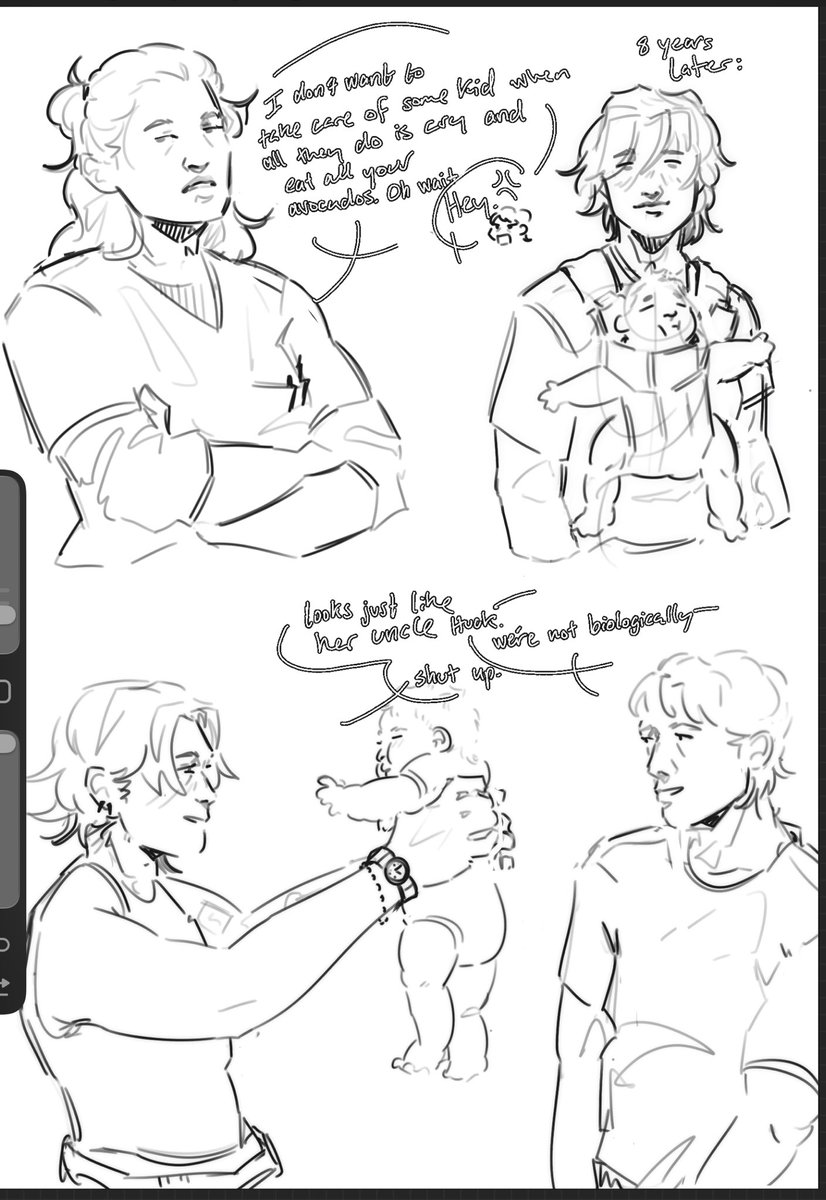 arcwanine's tweet photo. too lazy to colorrr anyway attending santos who got therapy and a fat baby https://t.co/rXJxfLfGUu