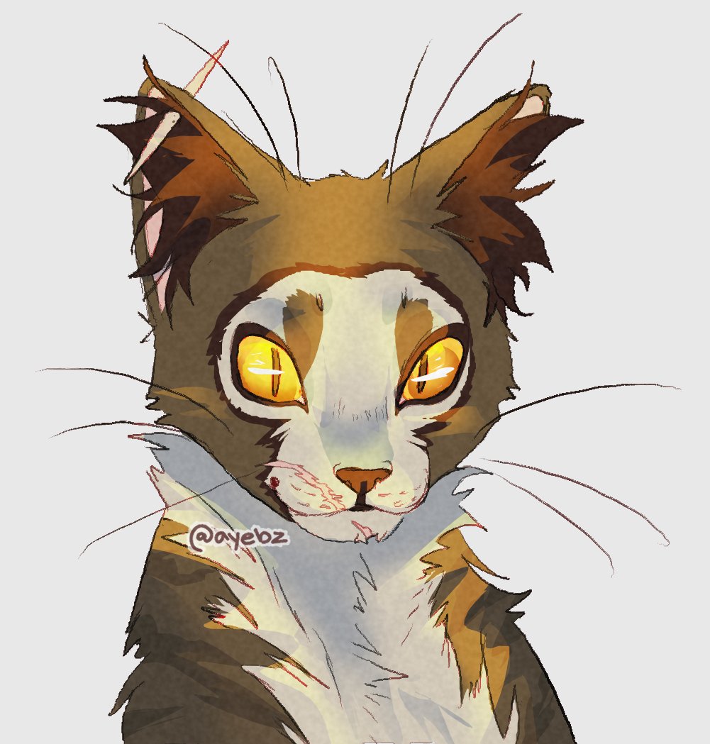 ayebz_moo's tweet photo. Revenge on stainedgumz at #artfight This is their OC Hyenastalk! #artfight2026 #furryart #warriorcats https://t.co/7NH3hb1F07