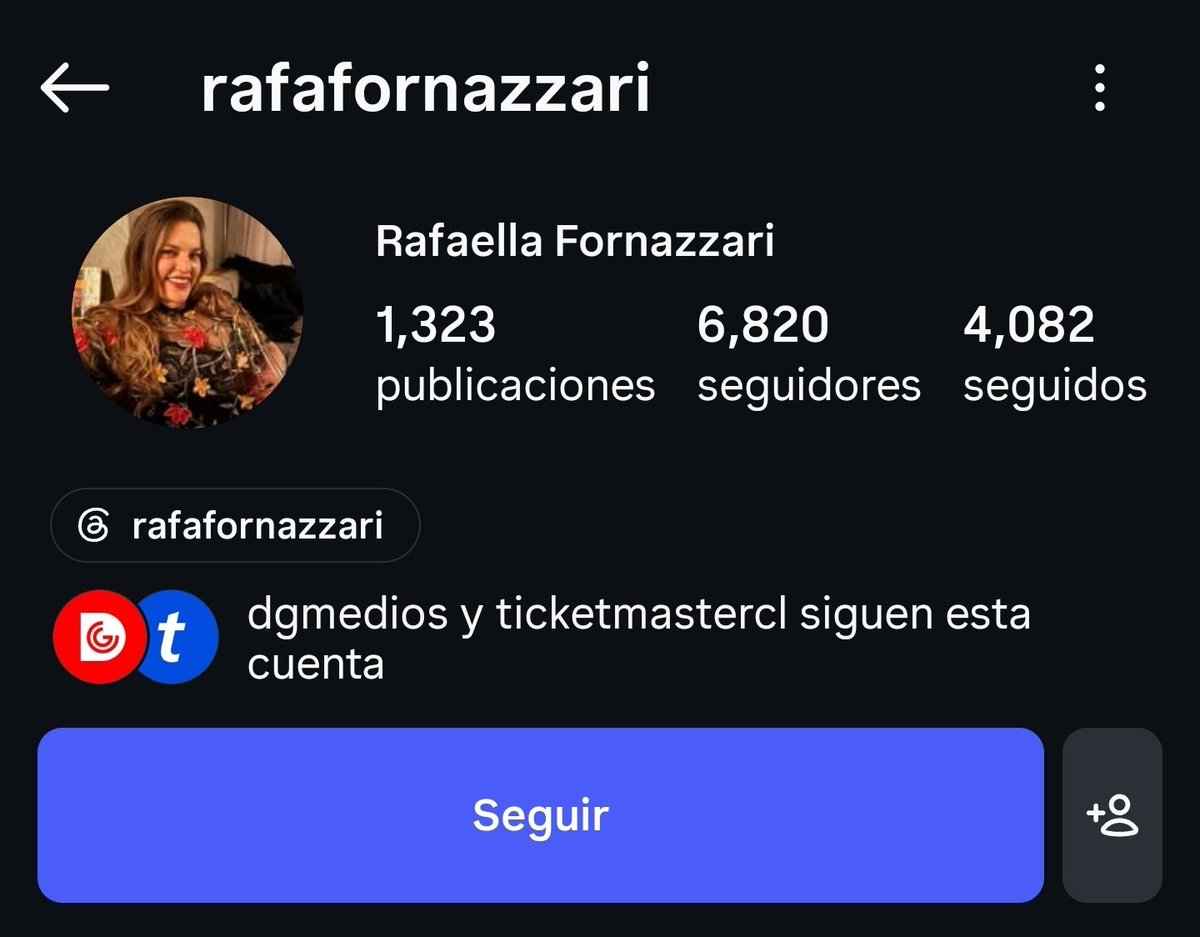 BTSDailyChile's tweet photo. ARMY:  buscamos los canales de contacto de Rafaella Fornazzari, directora de Comunicaciones de DG Medios. Al momento de esta publicación, su perfil de LinkedIn ya no se encuentra disponible, su cuenta de Instagram es privada y el único perfil público que encontramos vigente es su cuenta de Threads: 

🔗
https://t.co/pu0R0PuRHI

 En caso de contactarla, el objetivo debe ser el mismo: solicitar que DG Medios informe el estado de las gestiones y comunique una fecha en la que entregará una respuesta oficial, para reducir la incertidumbre que viven miles de asistentes.

#BTSENCHILE #BTSALNACIONAL
