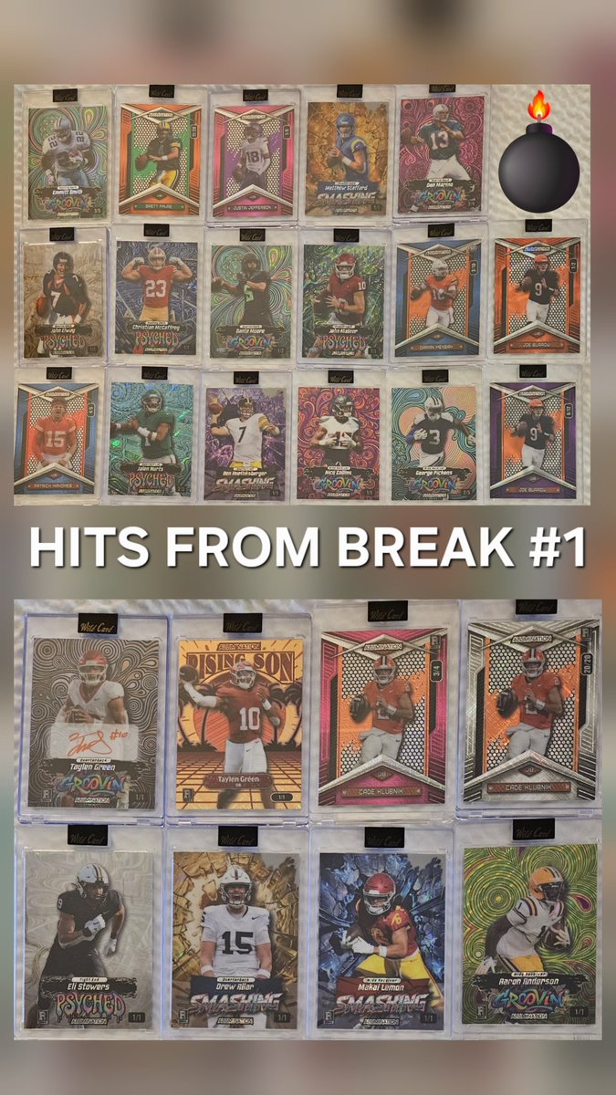 3bangerbreaks's tweet photo. 2026 #WILD #CARD #ALUMINATION #JUST #THE #HITS #FOOTBALL RANDOM TEAM #HOBBY #BOX #BREAK #2 (1/4 CASE-5 BOXES)

🔥Each card is #Encased with a 1/1 #Mammoth in every box!🔥

$28.50 for Non-Member
$25.65 or ELITE
$24.93 for PLUS
$22.80 for GOLD

1️⃣4️⃣Spots Left!

Claim how many spots you want below⤵️

🚨There will be a trade period after team randomizer🚨

#TBBCrew #NFL #NCAA #NIL #TBBReposts #whodoyoucollect #tradingcards #thehobby