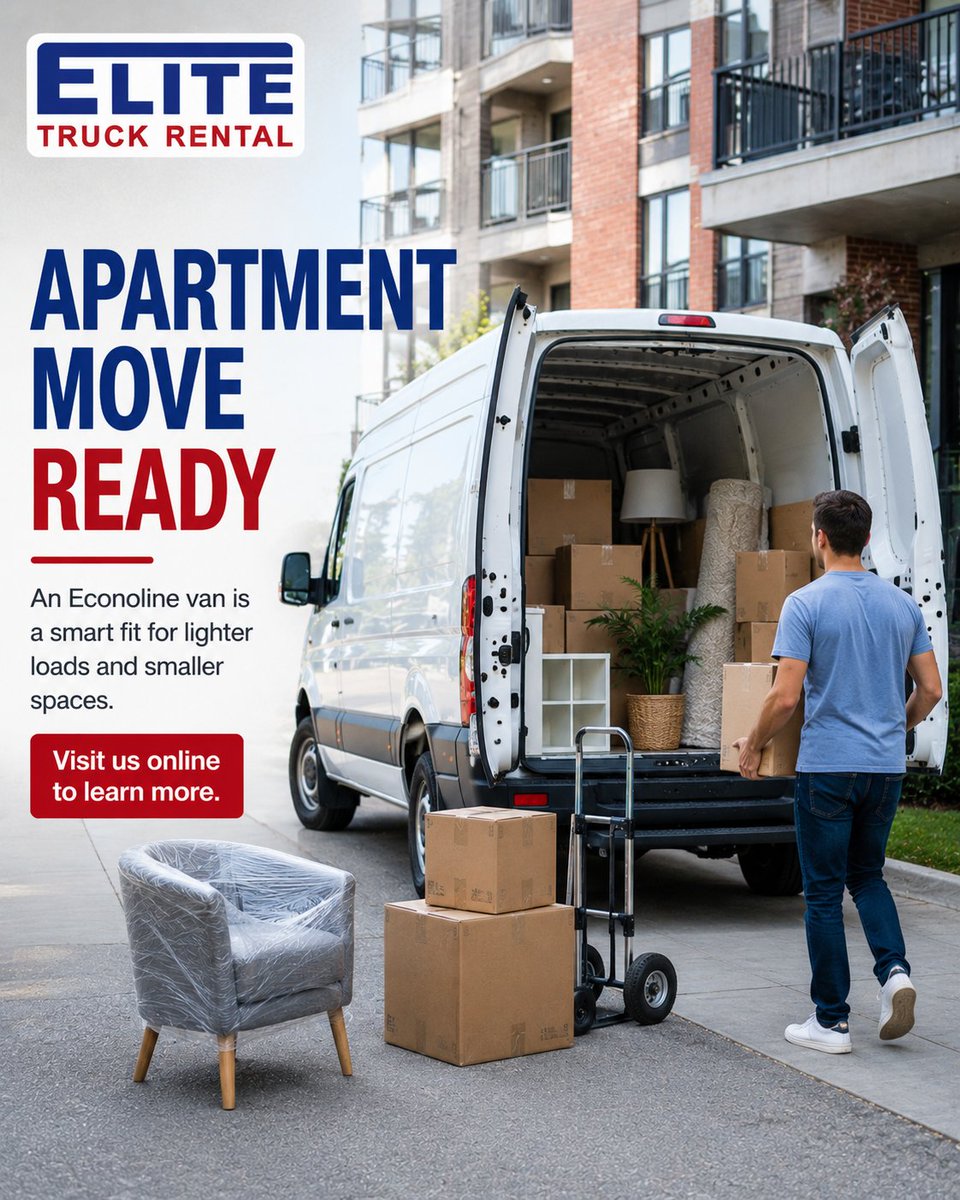 Elite_Rental's tweet photo. Small move? Keep it manageable with a rental that fits your space and your plans. Visit our website to learn more about options for lighter loads.
#ApartmentMove #MovingMadeEasy
https://t.co/NZdmD93oi6 https://t.co/paspvME0JS