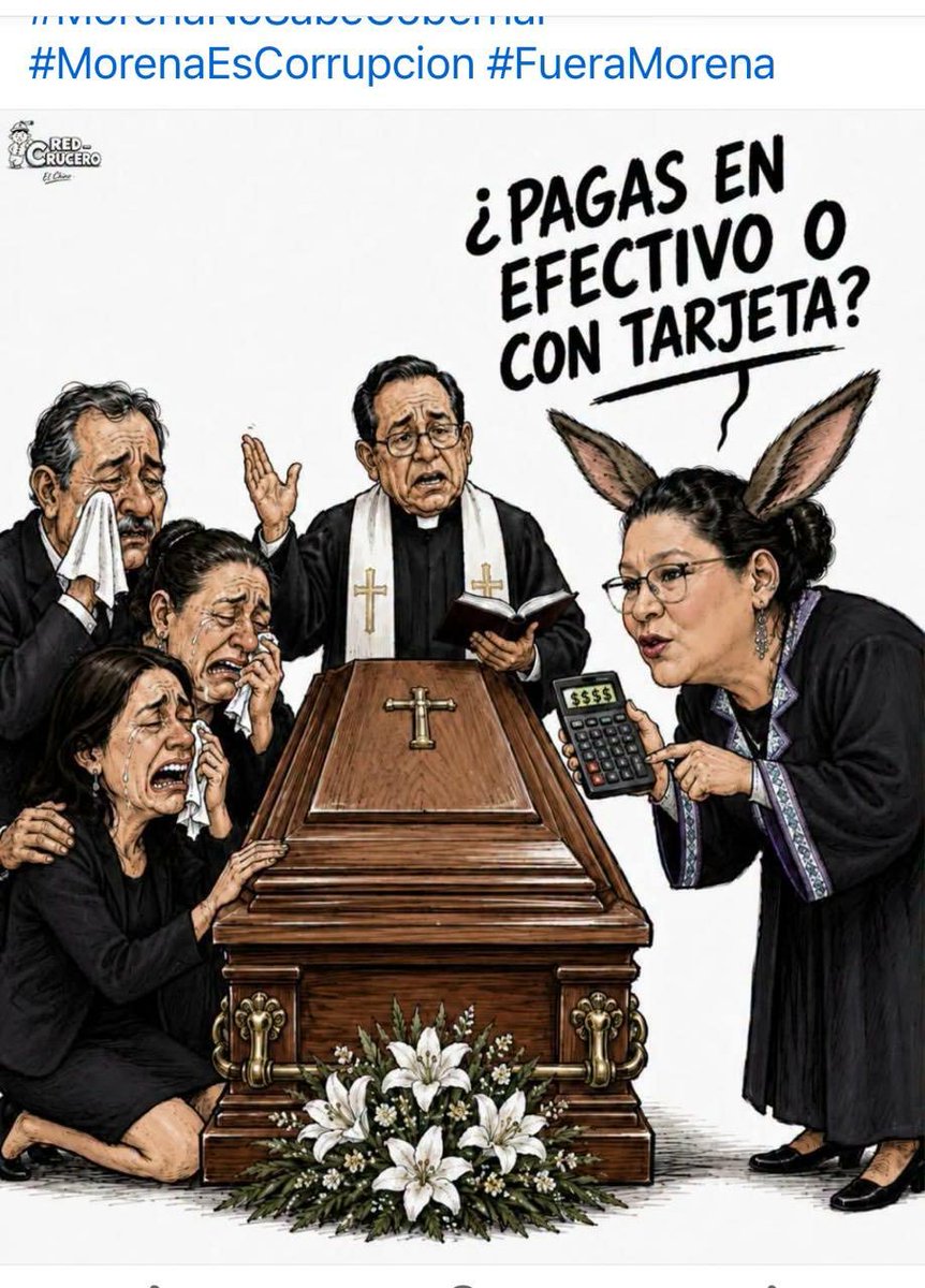 jjcabreraq's tweet photo. @GuacamayanLeaks @LeniaBatres Estos nuevos ricos de Morena no tienen llenadero.
Han acumulado grandes fortunas personales y familiares y quieren más. https://t.co/uB5X41LVqK