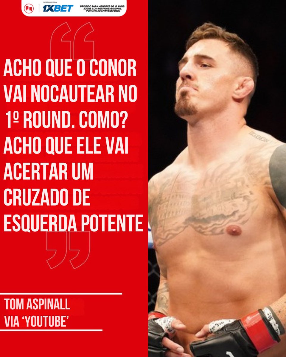 AgFight's tweet photo. PALPITE DE PESO 🥊
Holloway tem um dos queixos mais duros do MMA, mas Tom Aspinall acredita que a esquerda de Conor McGregor vai fazer estrago nos primeiros 5 minutos. 🤯
Concordam ou o campeão peso-pesado viajou?
#UFC #MMA #Aspinall #McGregor https://t.co/6eU71aTLpC