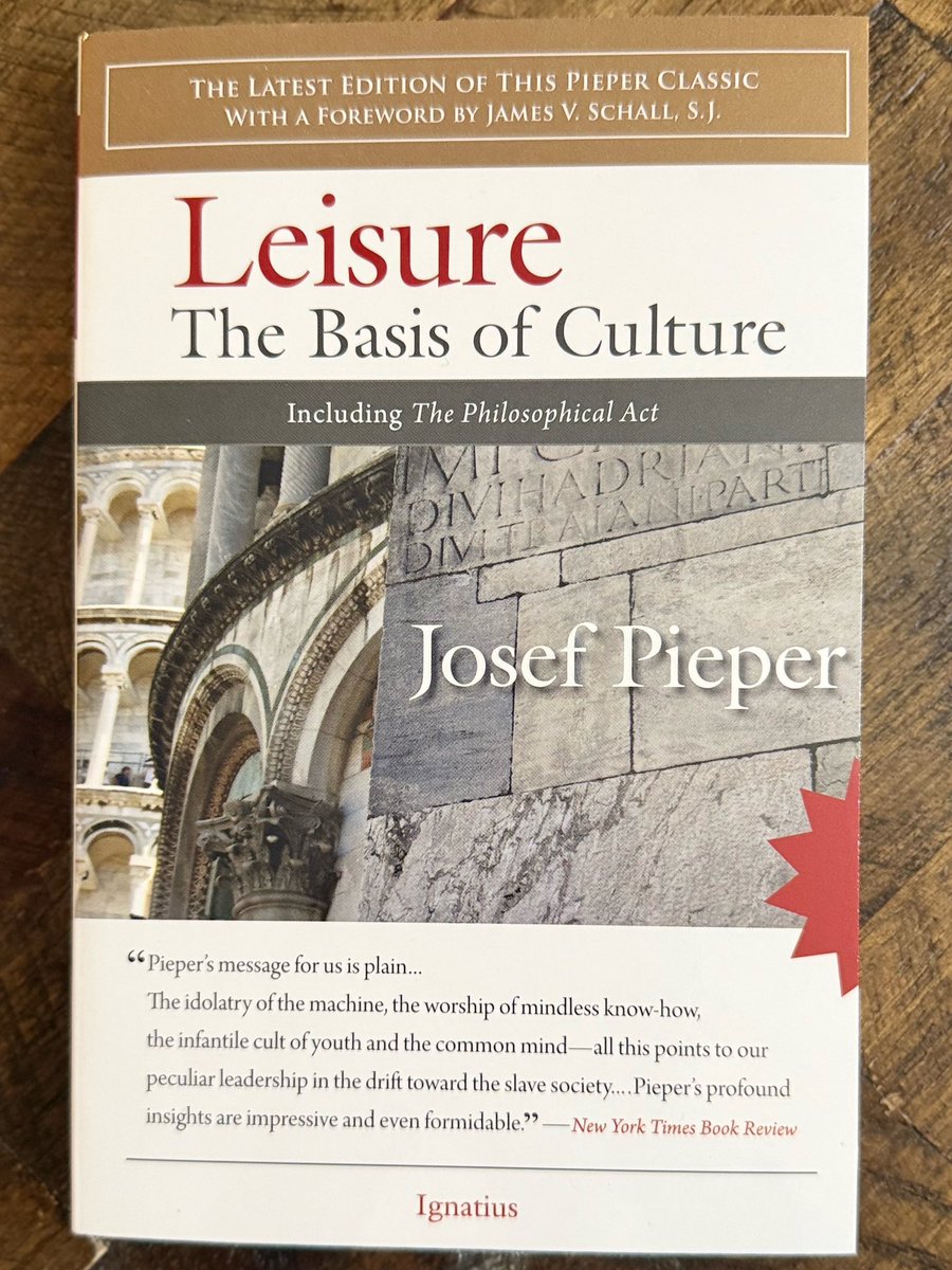 CultivatedBooks's tweet photo. Relevant book: Josef Pieper’s Leisure: The Basis of Culture 

It’s about what education is for.