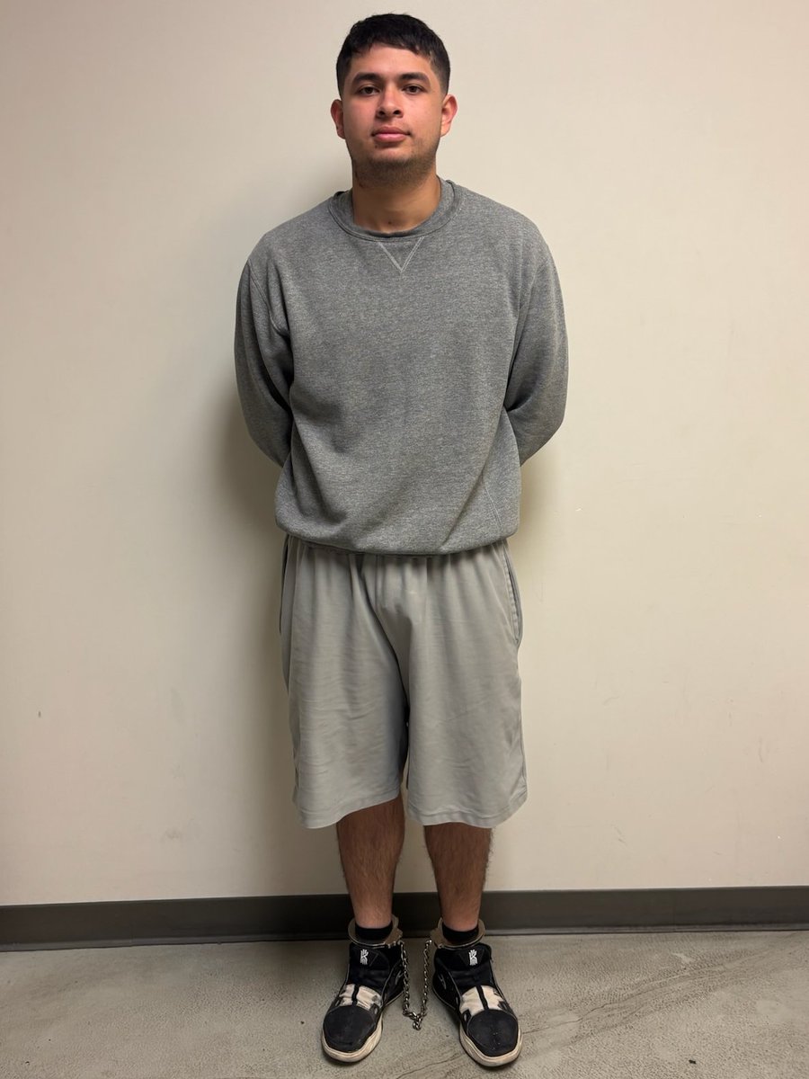 EROLosAngeles's tweet photo. ICE LA has arrested Hector Capistran-Ochoa from Mexico. In 2025, this 22-year-old criminal illegal alien was convicted of attempted importation of more than 120 pounds of methamphetamine and sentenced to more than one year in prison. He is in ICE custody. https://t.co/KDG8kva2Hi