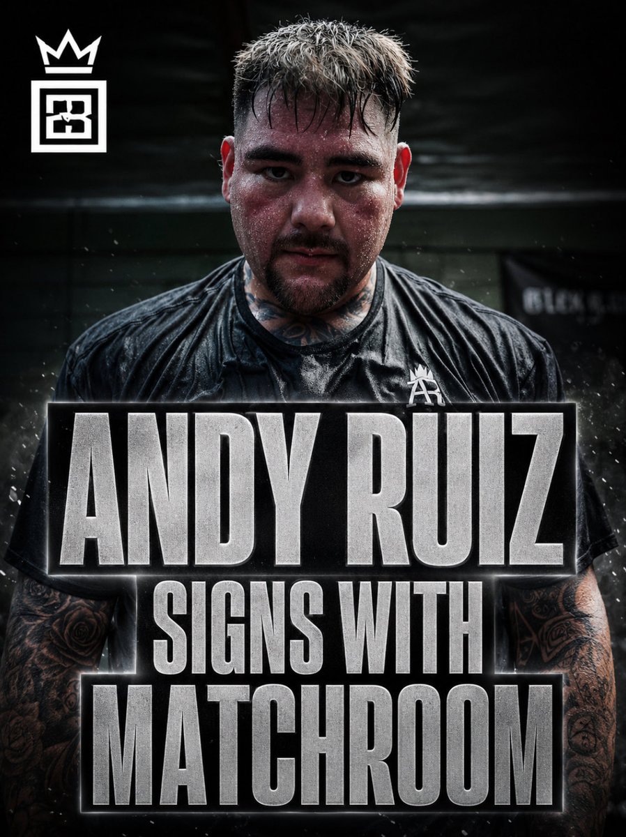 AdrianReyn79551's tweet photo. JUST IN: Andy Ruiz has signed a multi-fight promotional deal with Matchroom Boxing.
#Boxing|#Matchroom|#Dazn https://t.co/mnJW44jGeX
