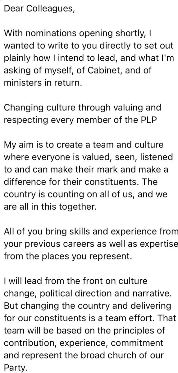 patrickkmaguire's tweet photo. Full text of (long) Burnham email to Labour MPs on the new regime 

- Cabinet expected to “prioritise PLP engagement”
- Whips office as “HR department”
- No more legislation presented as “fait accomplit” by ministers and officials 

(1/2) https://t.co/4jH8RUrW0e