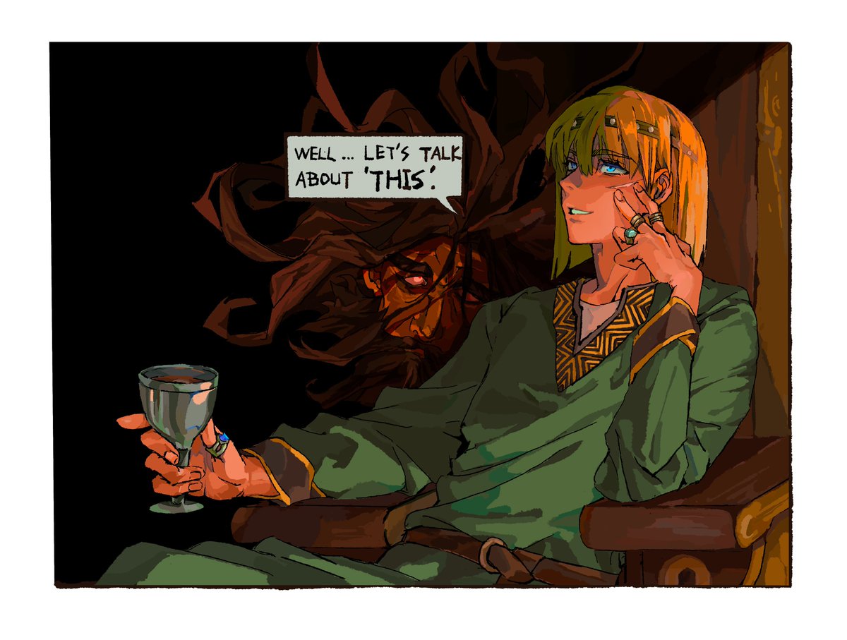 AmuffinRag's tweet photo. why dis 🐻‍❄️ look like horror film villain💀
#VINLAND_SAGA  #Canute https://t.co/E5OWHNPgCk