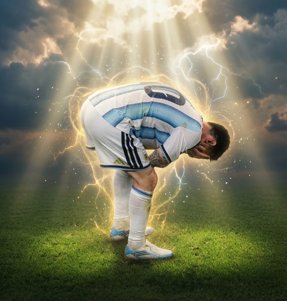 Lionelmessfisl's tweet photo. Watch him celebrate. Watch him suffer. Watch him carry a nation on his back. This is what unbelievable looks like in 2026. Messi for Argentina is pure cinema 🇦🇷🎥🐐 https://t.co/dq793pw5Wd