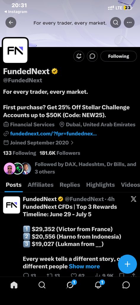 kizzy_exchange1's tweet photo. @Techriztm @PsychedeliaAcad @FundedNext @TraderHadesh Done ✅ https://t.co/daA93CPCge