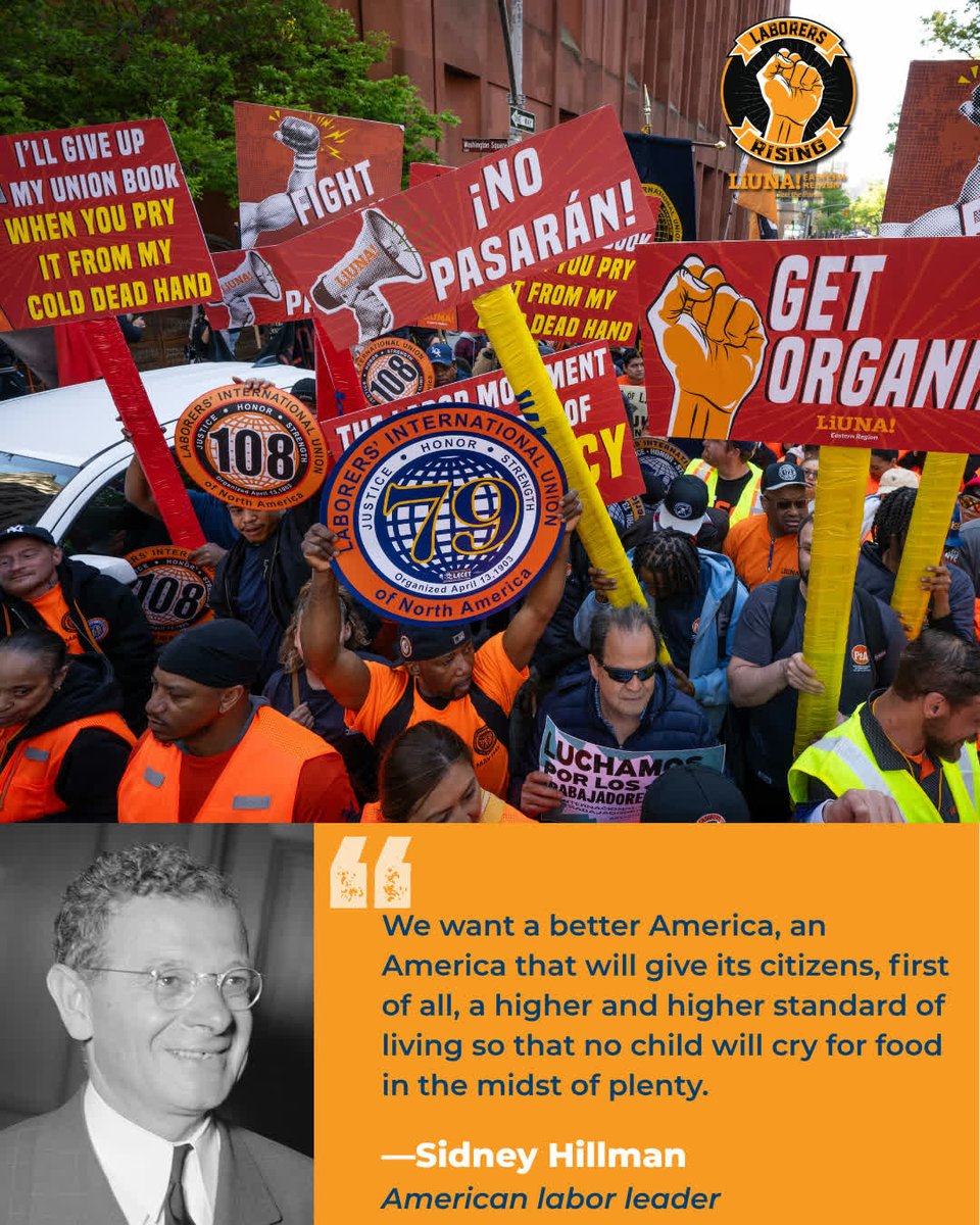 NJLaborersPAC's tweet photo. 💪 At @LIUNA that vision continues to guide our work. Every fight for fair wages, safe jobsites, strong benefits, and opportunities for working families helps build the #America we all deserve #LaborersRising https://t.co/ha0I0lXXQM