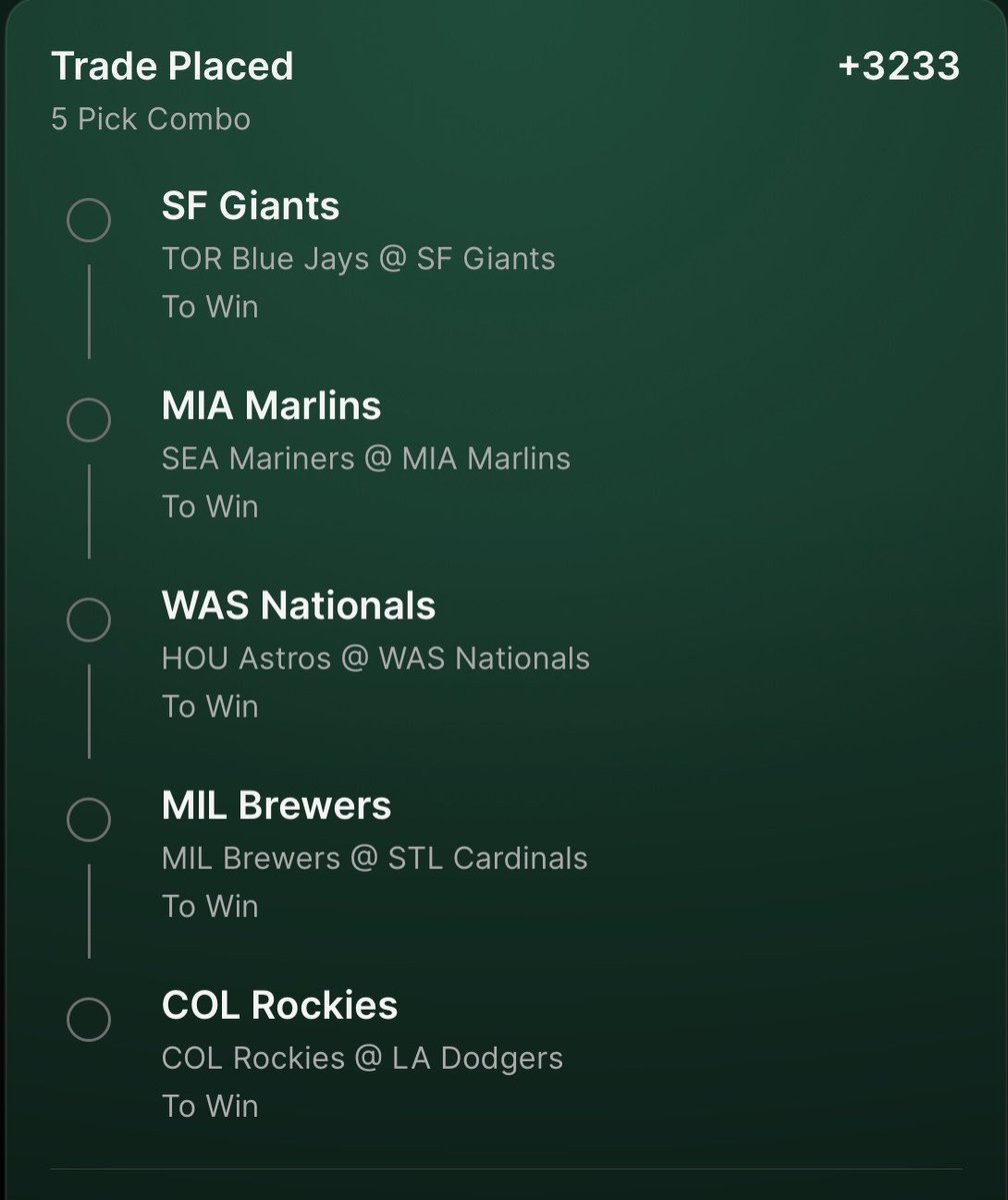 PlatLocks's tweet photo. MLB Moneyline Plays of the Day 7/8 🔒 

-Giants ML
-Marlins ML
-Nationals ML
-Brewers ML
-Rockies ML

Backing 3 dogs today 🐶 
1U on Nats &amp; Brewers each
.5U on the dogs / .1U on the Parlay https://t.co/nRTcI4EQ8y