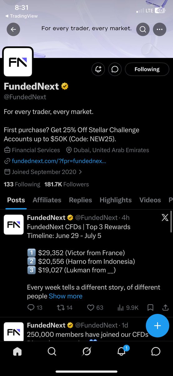 larabalizz's tweet photo. @Techriztm @PsychedeliaAcad @FundedNext @TraderHadesh DONE ✅ https://t.co/rrGis3hjcW