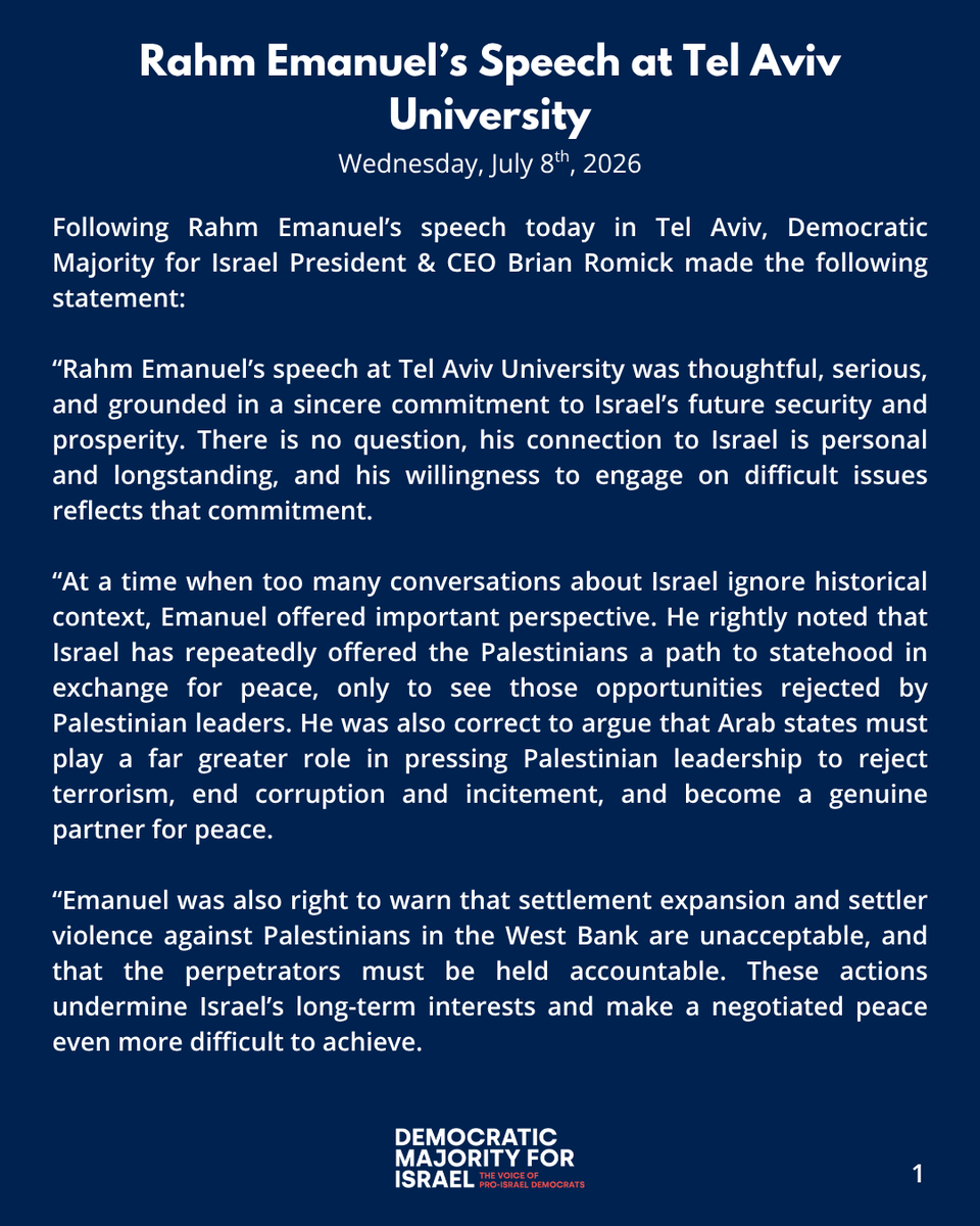 Democratic Majority for Israel tweet media