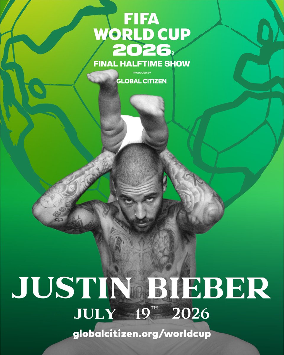 TSN_Sports's tweet photo. Justin Bieber is officially joining the lineup for the first ever #FIFAWorldCup Final Half-Time Show! https://t.co/VCkVETgTkr