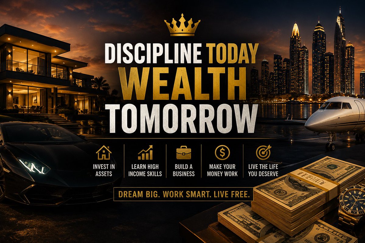 GoodLifeEmpire1's tweet photo. Wealth isn’t built overnight.
It’s built one smart decision at a time. 💰

Invest. Learn. Grow. Repeat. 👑

#EmpireOfGoodLife #WealthBuilding #FinancialFreedom https://t.co/AIauZAarjf