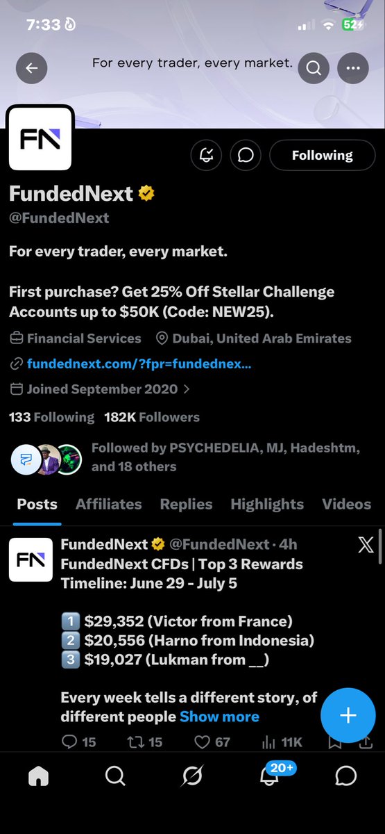 MitchellNkem's tweet photo. @Techriztm @PsychedeliaAcad @FundedNext @TraderHadesh Done https://t.co/Fe0QAx4Ghd