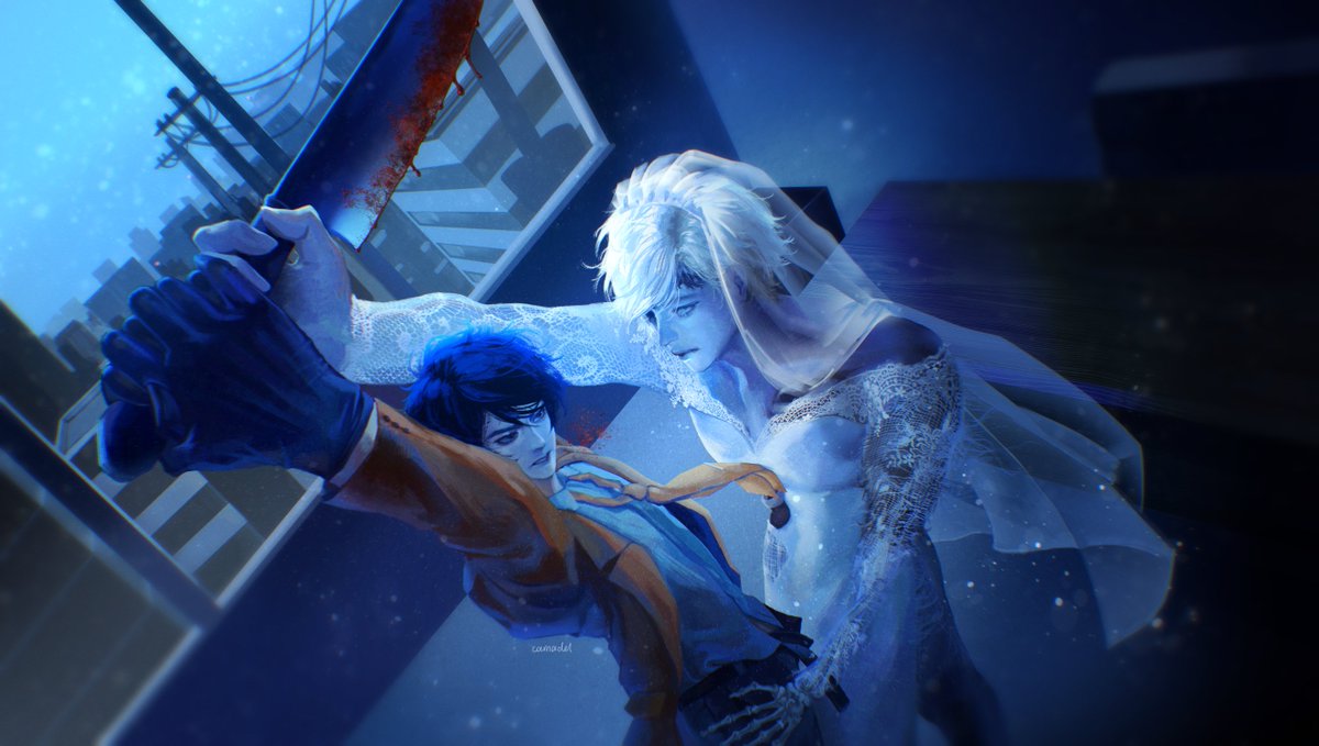 camadelfff's tweet photo. Based on a SuzuShiro fic by @nattobees:
https://t.co/I6a7yL3T9W

This was a collab project with @_mkzk01, so be sure to check them out too!

#AdeltaMiniBang https://t.co/YuBXK7BjTF