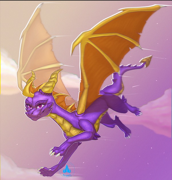 Bethadragon's tweet photo. I made my own version of Spyro the Dragon. He was a big part of my childhood, and this is my tribute to such an iconic character. ^^ #digitalartㅤㅤㅤㅤ https://t.co/EKlPsaeHzV