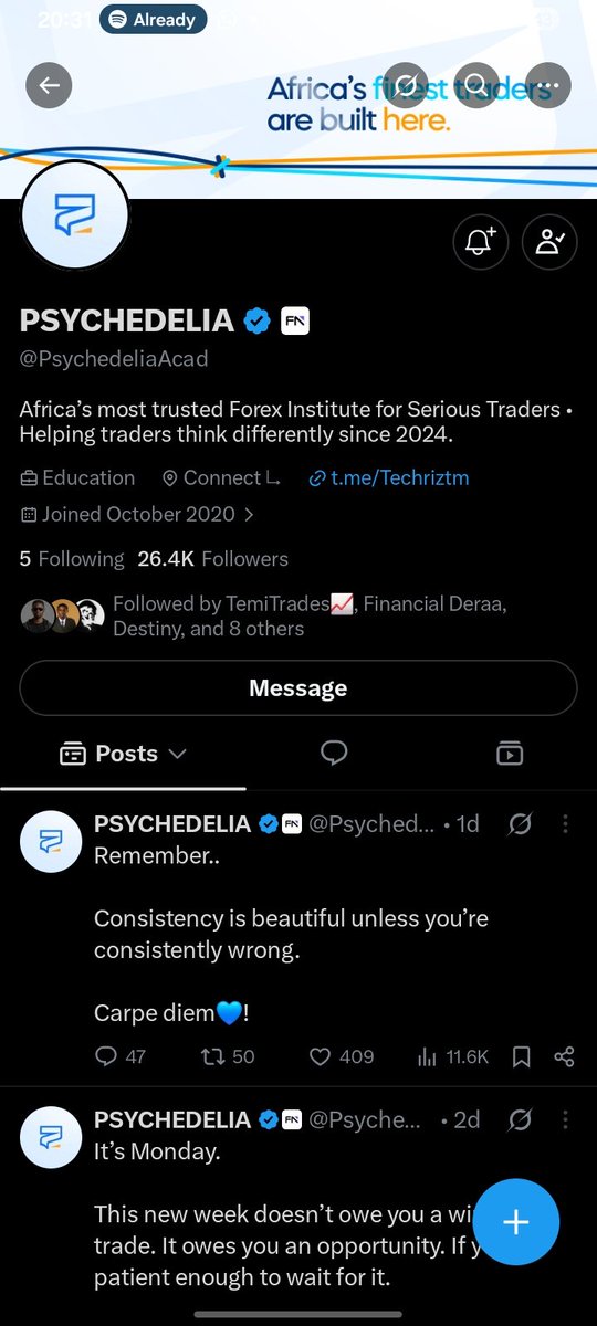 xtopheralabi's tweet photo. @Techriztm @PsychedeliaAcad @FundedNext @TraderHadesh Done💯 https://t.co/Uvx4XeJbmM